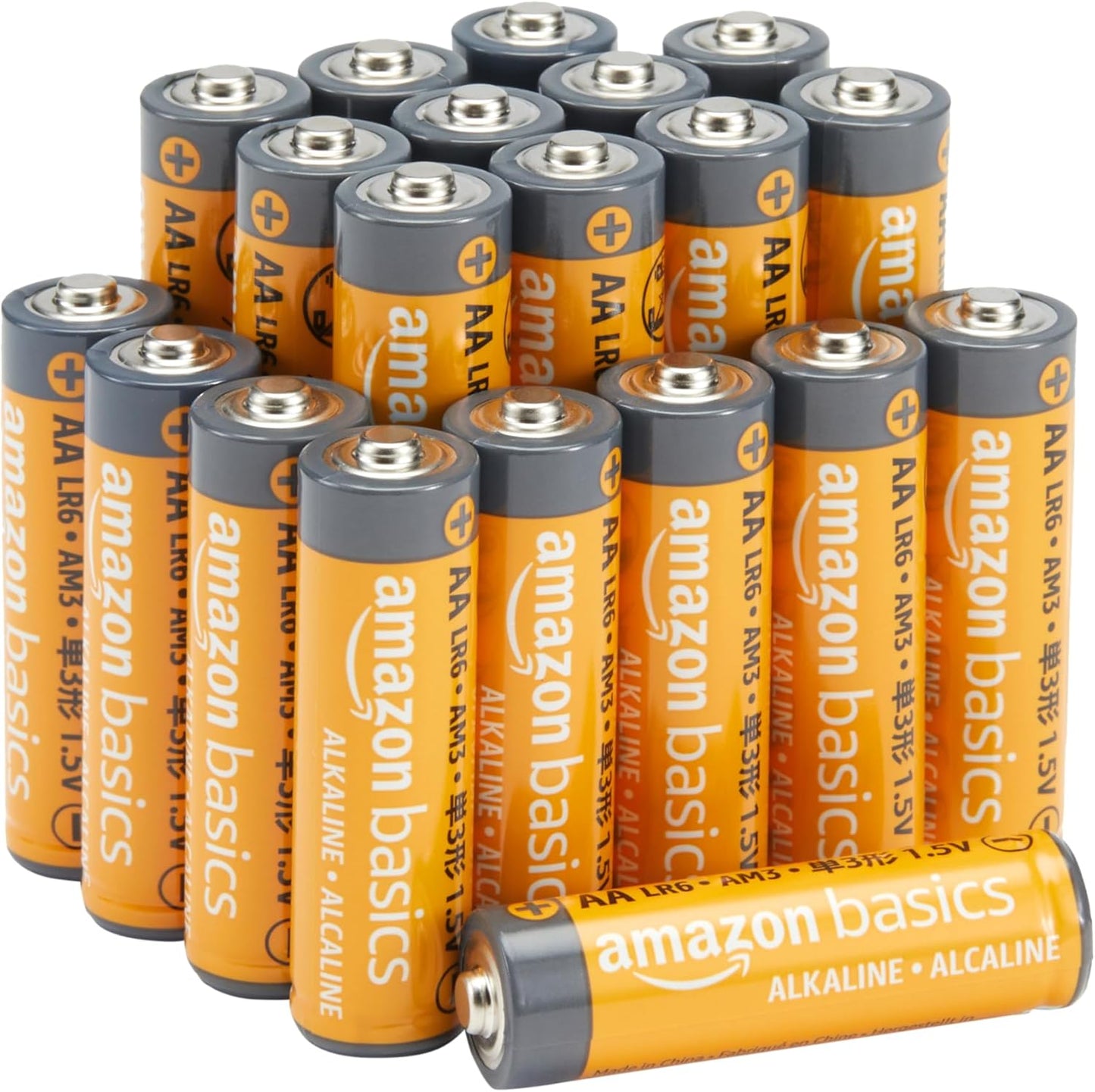 Amazon Basics 100-Pack AA Alkaline High-Performance Batteries, 1.5 Volt, 10-Year Shelf Life