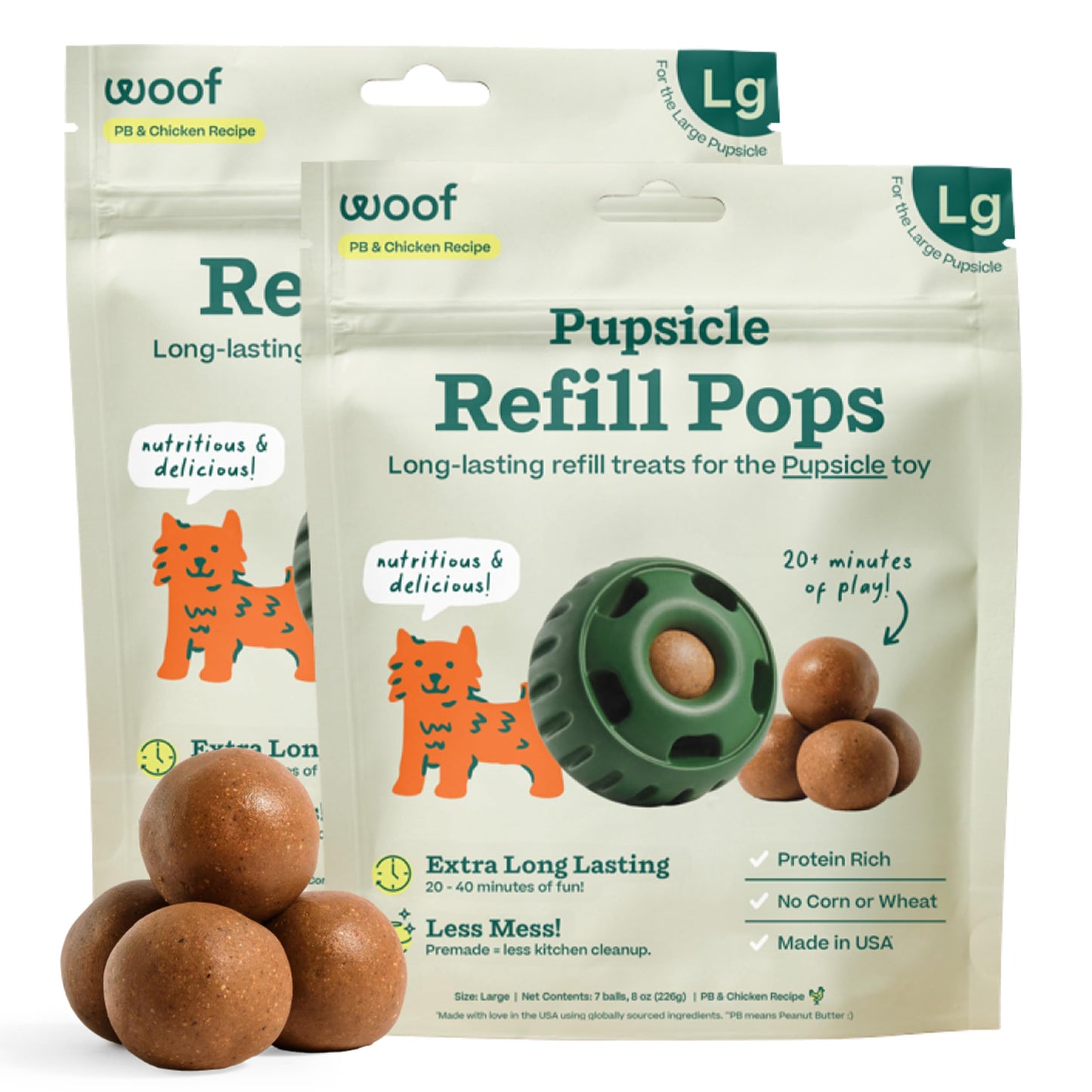 Woof Pupsicle Pops - Premade Long Lasting Dog Pupsicle Pop Treats