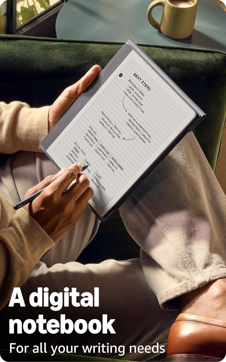 Amazon Kindle Scribe (32GB) - Your notes, documents and books, all in one place. With built-in AI notebook summarization. Includes Premium Pen - Tungsten