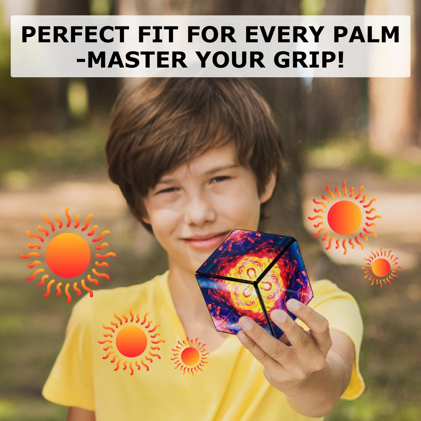 SHASHIBO Shape Shifting Box - Award-Winning Fidget Toy w/ 36 Rare Earth Magnets - Fidget Cube Transforms Into Over 70 Shapes, Sensory Toy Gift for Kids, Teens, and Adults (Vapor)