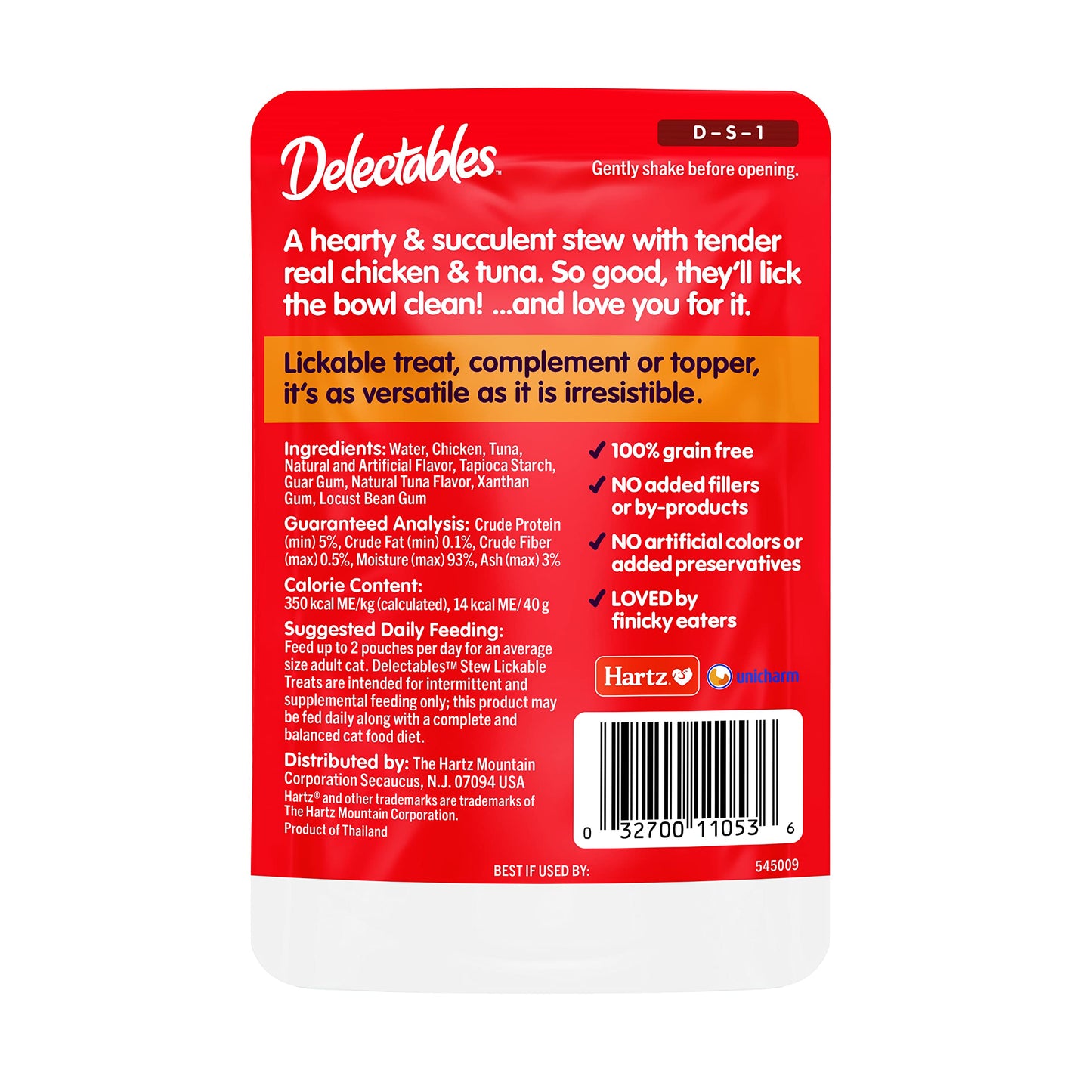 Hartz Delectables Stew Lickable Wet Cat Treats for Adult & Senior Cats, Variety Pack, 1.4 Ounce (Pack of 12)