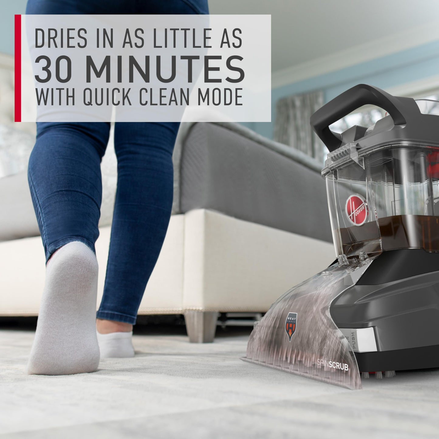 Hoover PowerScrub Deluxe Carpet Cleaner Machine for Carpet and Upholstery, Deep Cleaning Carpet Shampooer Machine with Multi-Purpose Tools, Pair Carpet Cleaner Solution