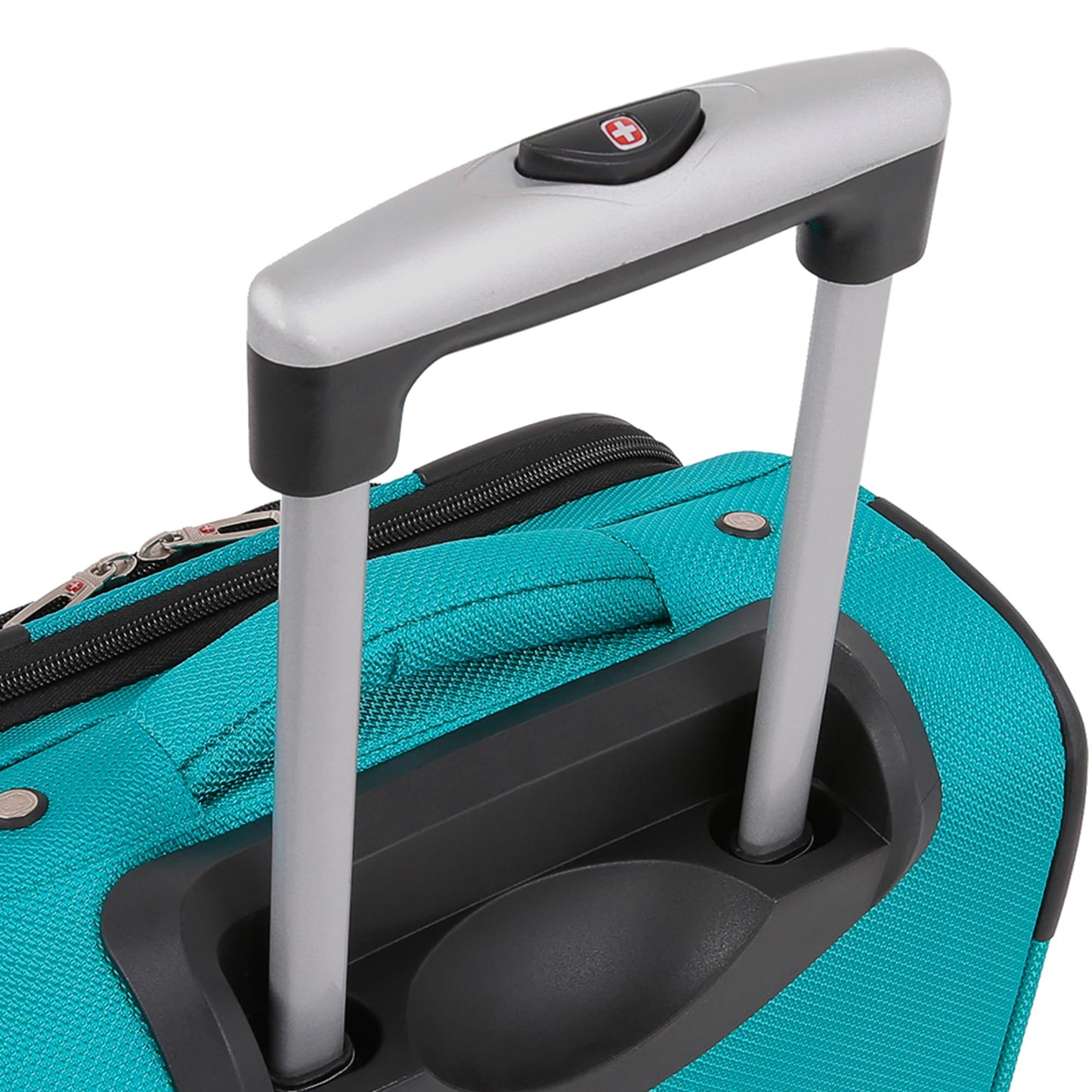 SwissGear Sion Softside Expandable Luggage – Medium Checked Suitcase with 360 Degree Wheels & Retractable Handle – 25 Inch, Perfect for 1-7 Night Trips – Blue