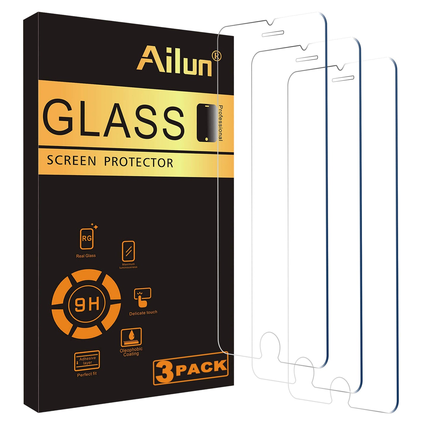 Ailun 3 Pack Screen Protector for iPhone 17 Pro Max [6.9 inch] with Installation Frame, Tempered Glass, Sensor Protection, Dynamic Island Compatible, Case Friendly