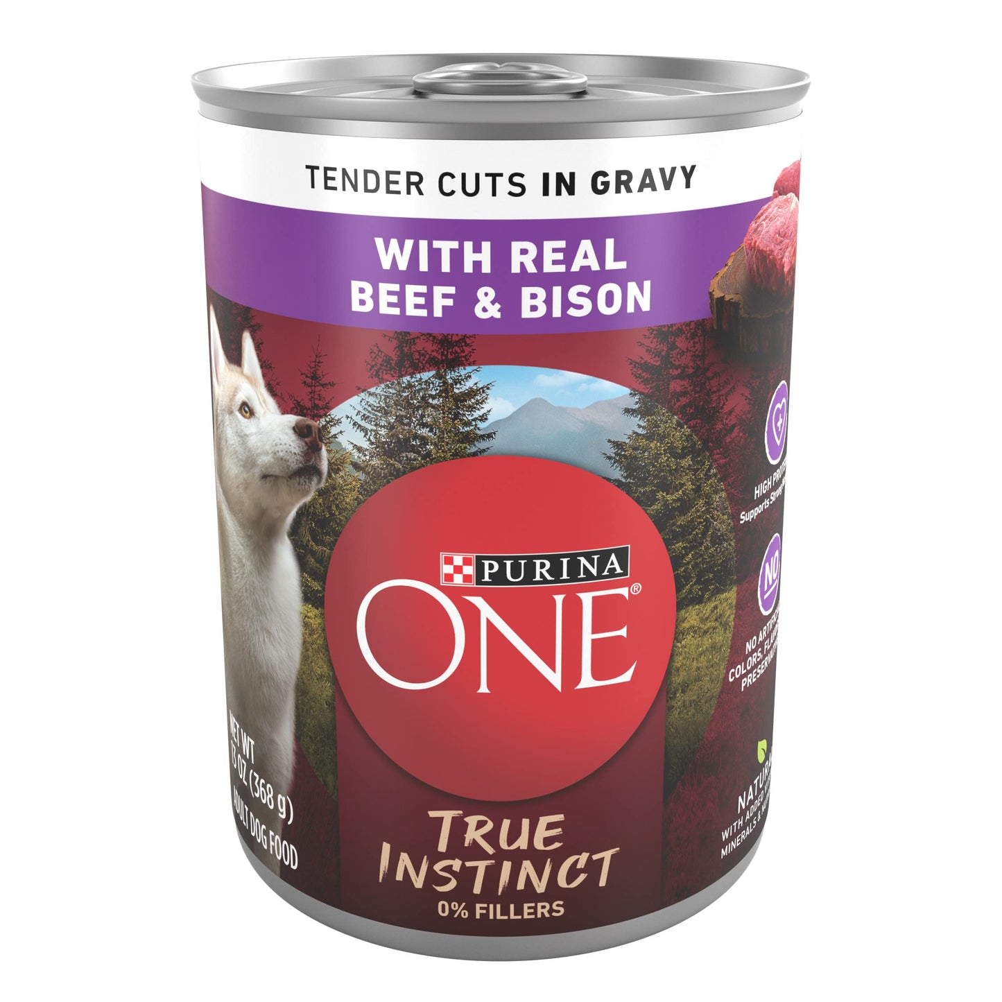 Purina ONE Classic Ground Chicken and Brown Rice, and Beef and Brown Rice Entrees Wet Dog Food Variety Pack - (Pack of 6) 13 oz. Cans