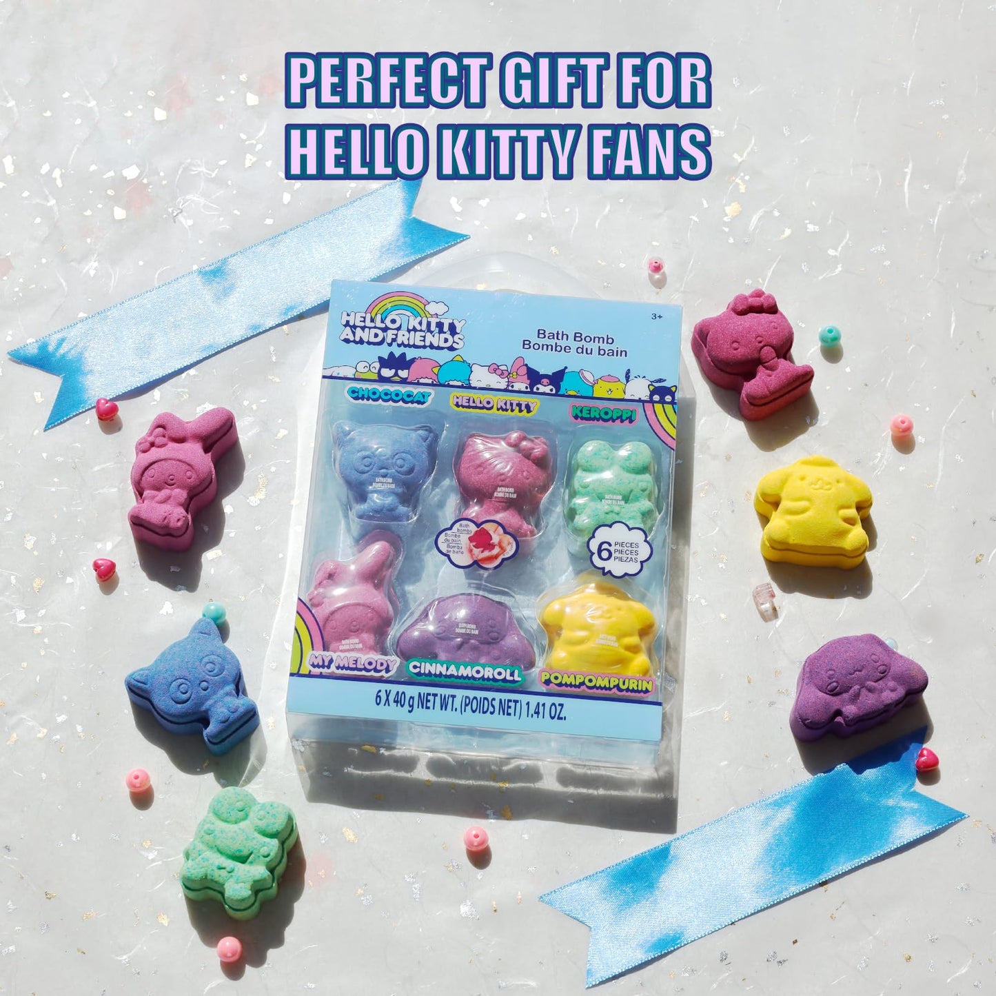 Hot Wheels 6 Piece Bath Bombs for Kids, Bubble Gum Scented, Bath Toys for Kids, Ages 3+, by Townley Girl