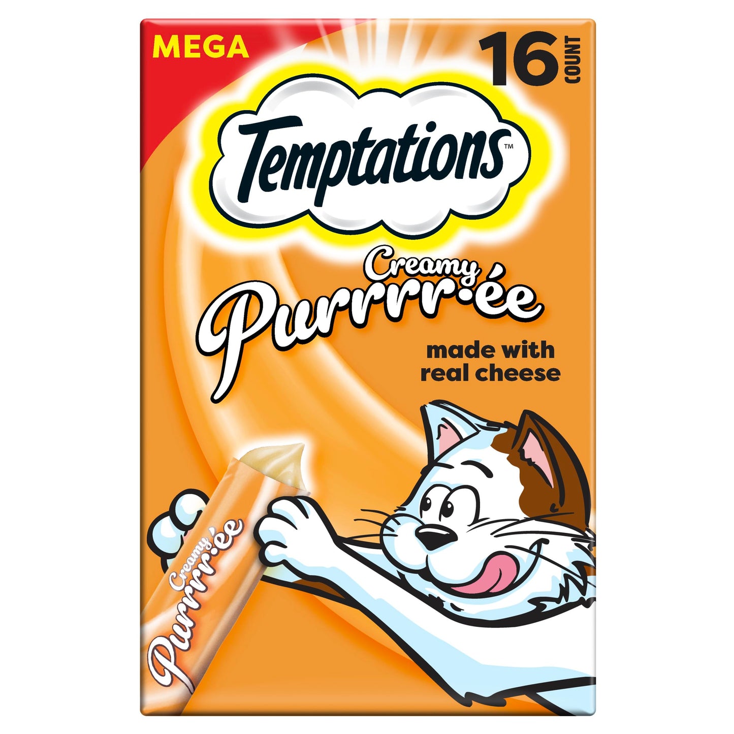 Temptations Creamy Puree Variety Pack of Squeezable Cat Treats, 0.42 oz. Tubes, 24 Count