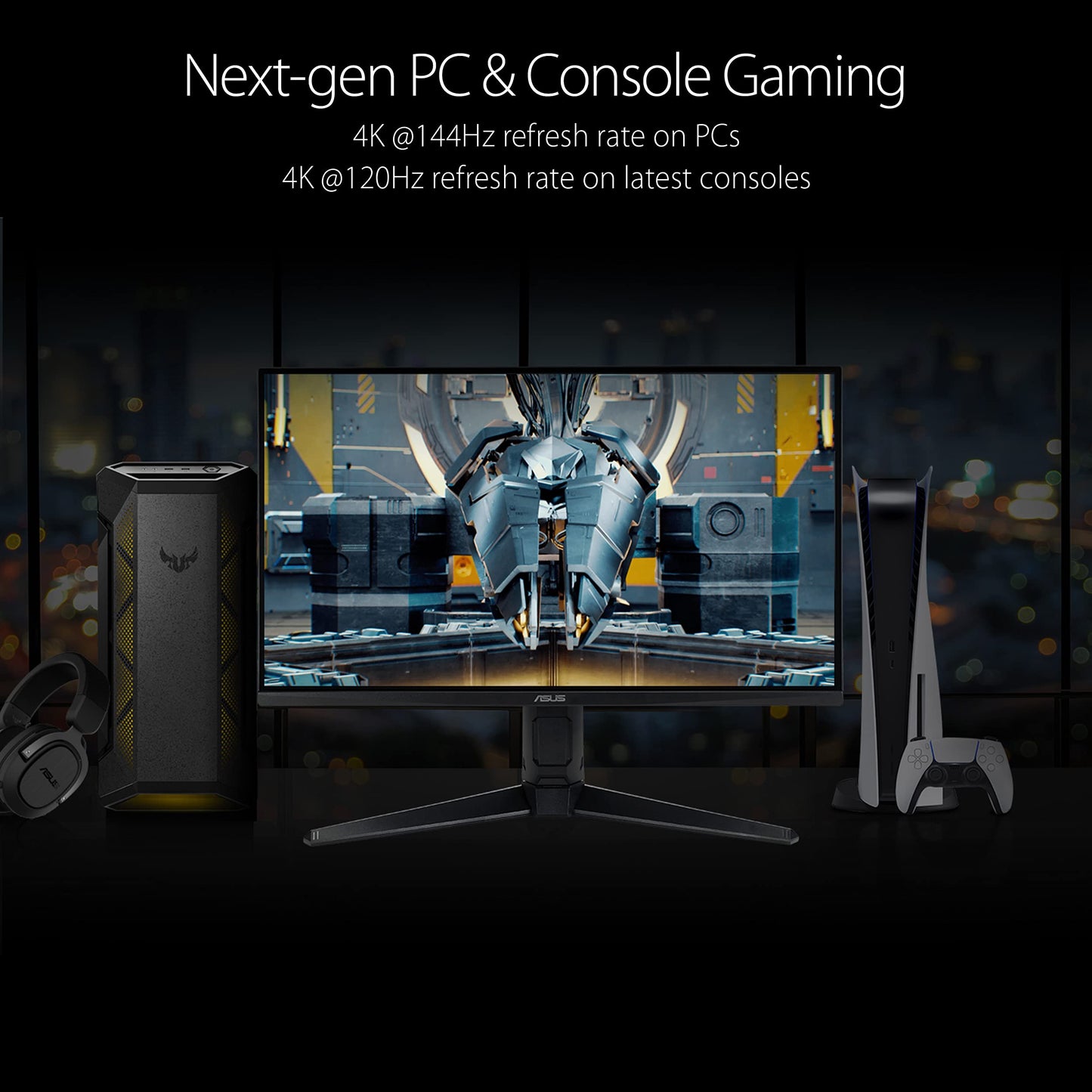 ASUS ROG Strix 32” 4K OLED Gaming Monitor (XG32UCWG) - TrueBlack Glossy OLED, Dual Mode (4K@165Hz, FHD@330Hz), 0.03ms, G-SYNC Compatible, Neo Proximity Sensor, USB-C, HDMI 2.1, 3 yr Warranty