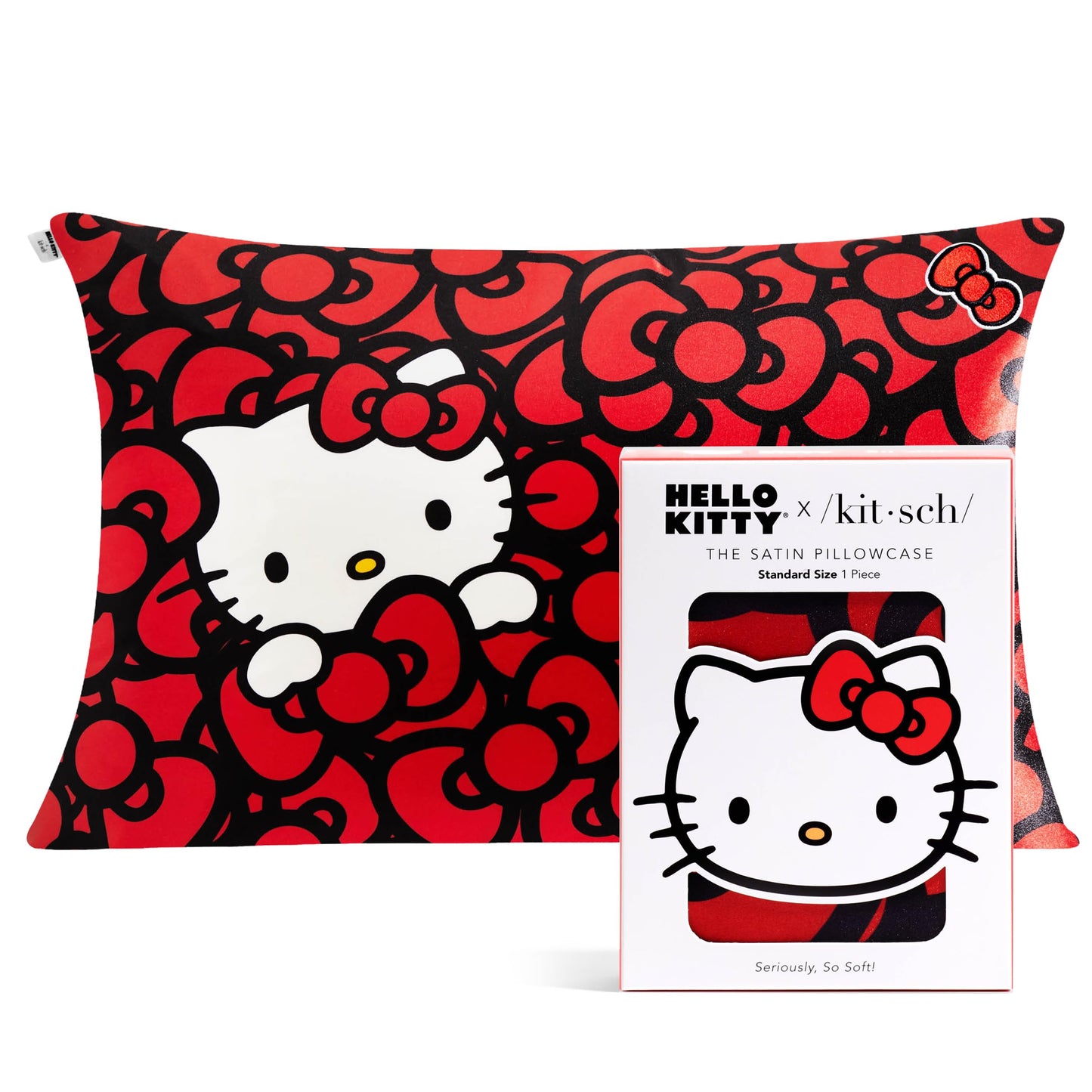 Kitsch x Elf North Pole - Satin Pillowcase with Zipper for Hair & Skin – Softer Than Silk, Cooling Pillow case, Wrinkle-Free, Machine Washable, Queen/Standard (19x26)