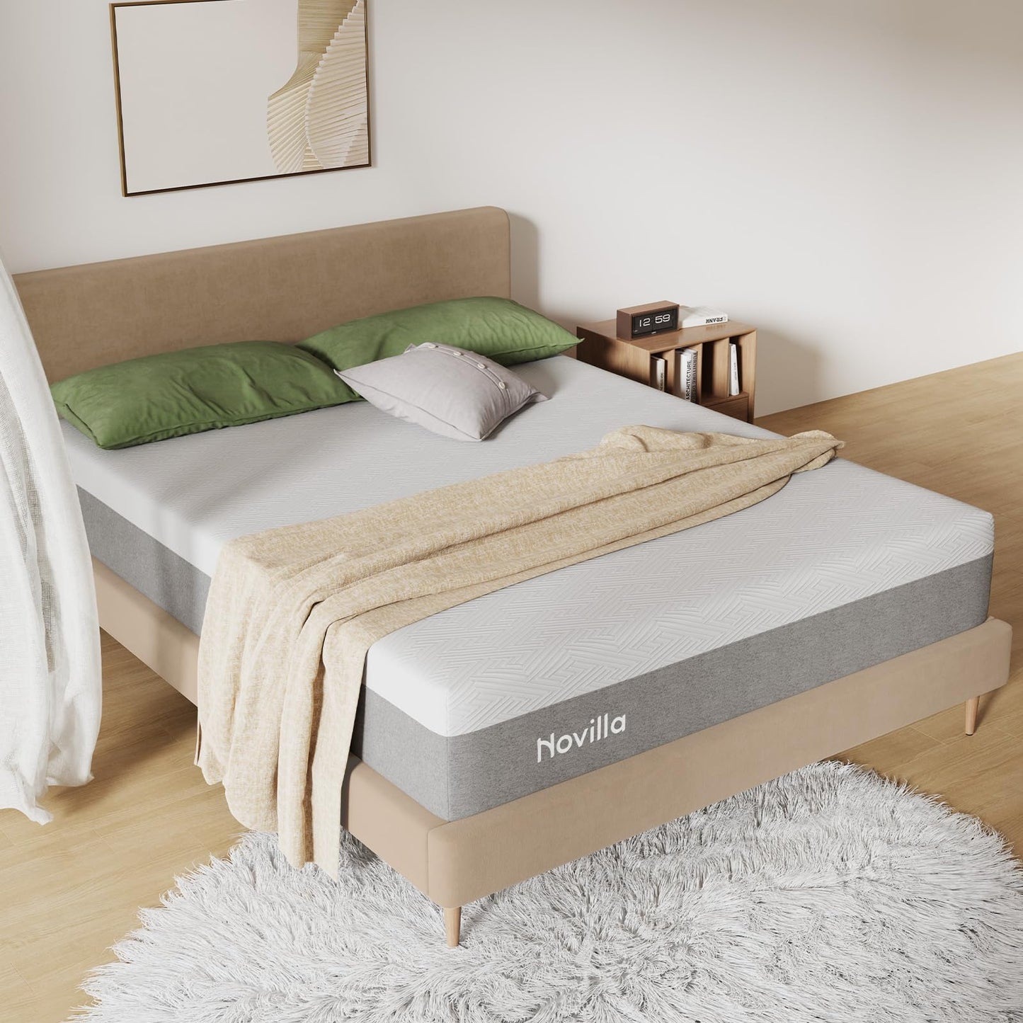 Novilla Full Size Mattress, 10 inch Full Gel Memory Foam Mattress for Cool Night & Pressure Relief, Medium Firm in a Box, Bliss