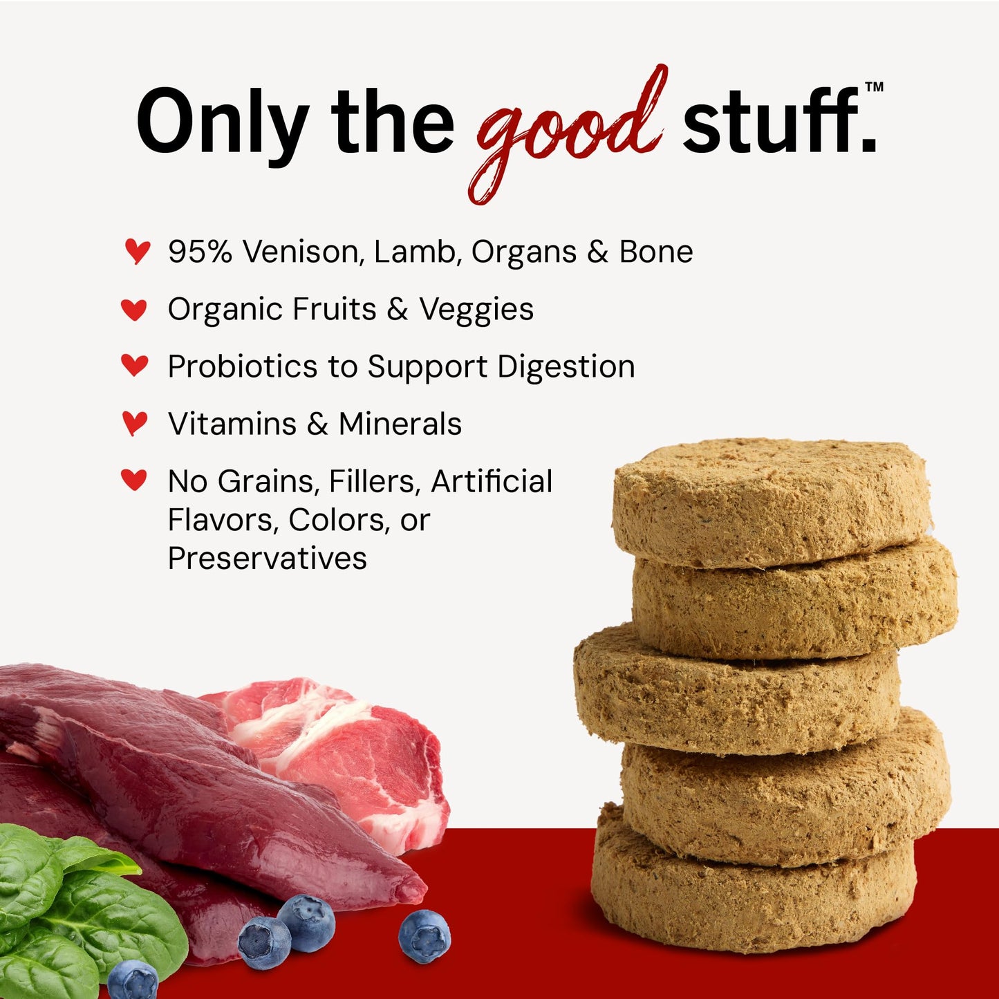 Stella & Chewy's Freeze-Dried Raw Dinner Patties - Dandy Lamb Recipe - High Protein Grain-Free Puppy & Dog Food - Perfect For Picky Eaters - 5.5 oz