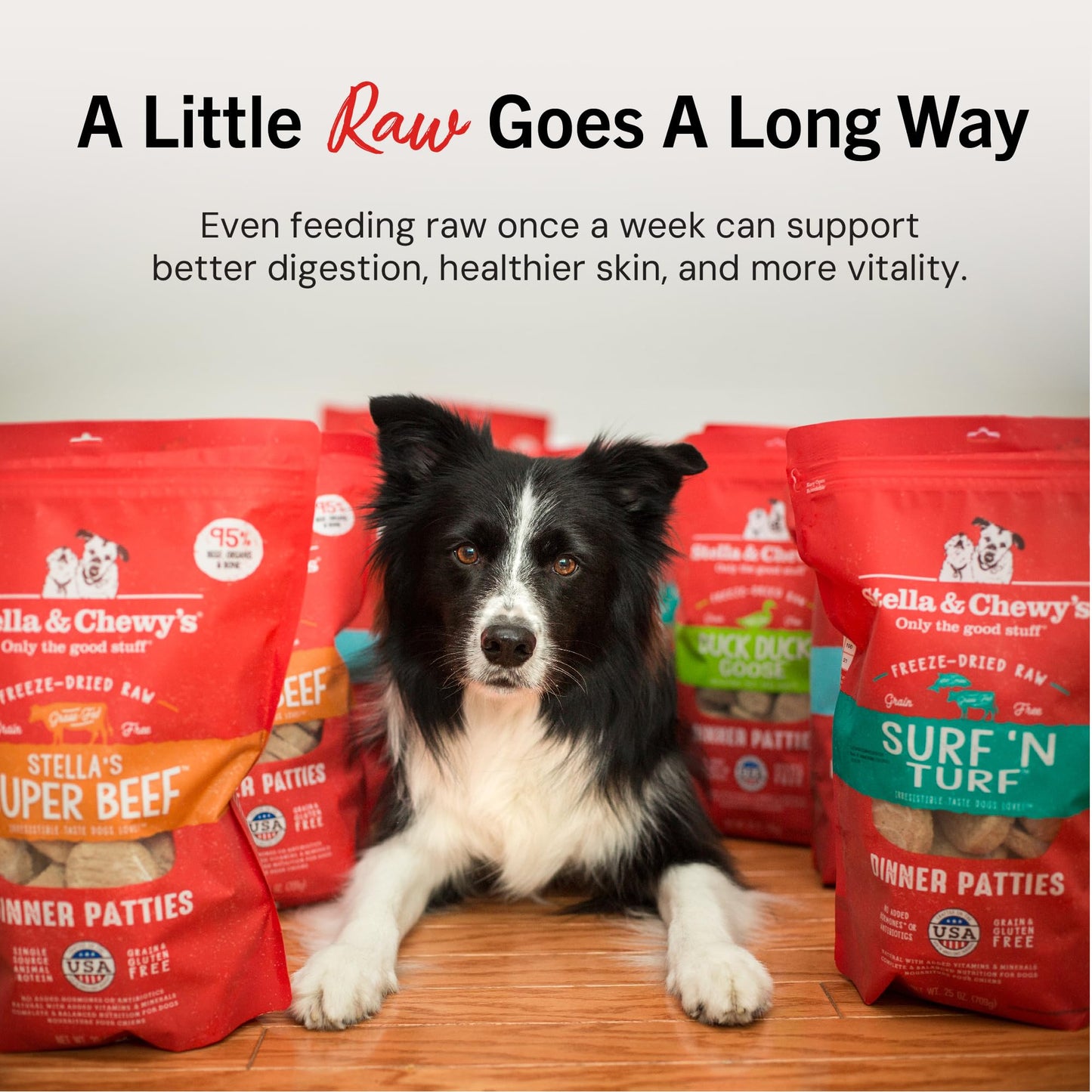 Stella & Chewy's Freeze-Dried Raw Dinner Patties - Dandy Lamb Recipe - High Protein Grain-Free Puppy & Dog Food - Perfect For Picky Eaters - 5.5 oz