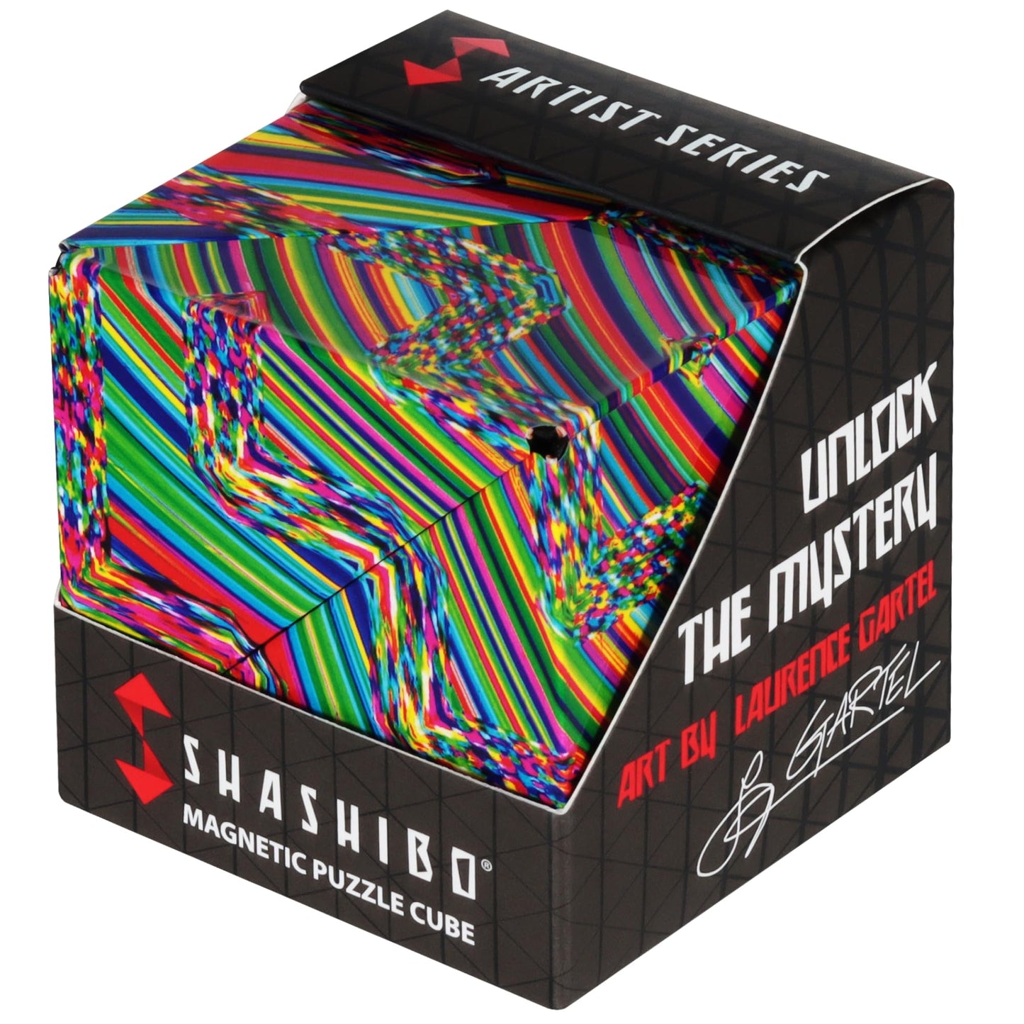 SHASHIBO Shape Shifting Box - Award-Winning Fidget Toy w/ 36 Rare Earth Magnets - Fidget Cube Transforms Into Over 70 Shapes, Sensory Toy Gift for Kids, Teens, and Adults (Vapor)