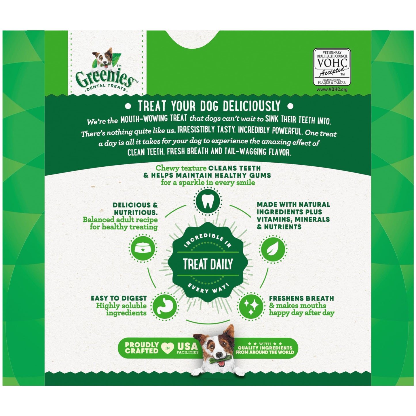 Greenies Veterinarian-Recommended Natural Dental Dog Treats Regular Size, Original Flavor, 36 oz. Pack, 130 Count