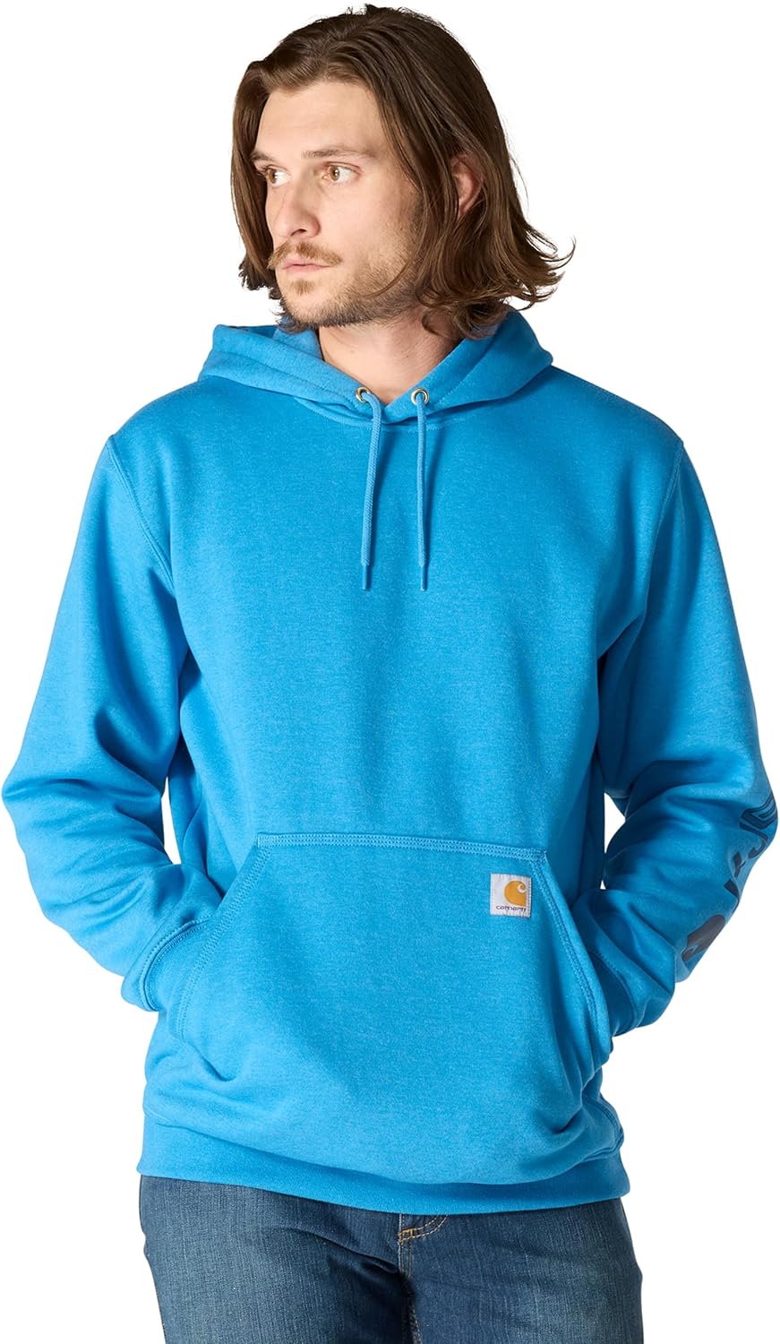 Carhartt Men's Loose Fit Midweight Logo Sleeve Graphic Sweatshirt