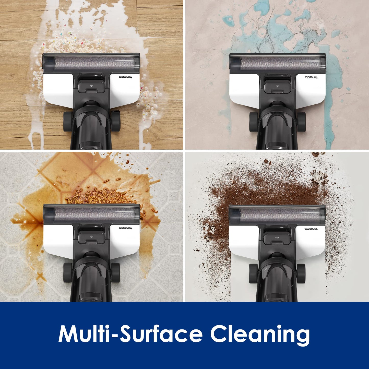 Tineco iFLOOR 3 Breeze Complete Wet Dry Vacuum Cordless Floor Cleaner and Mop One-Step Cleaning for Hard Floors