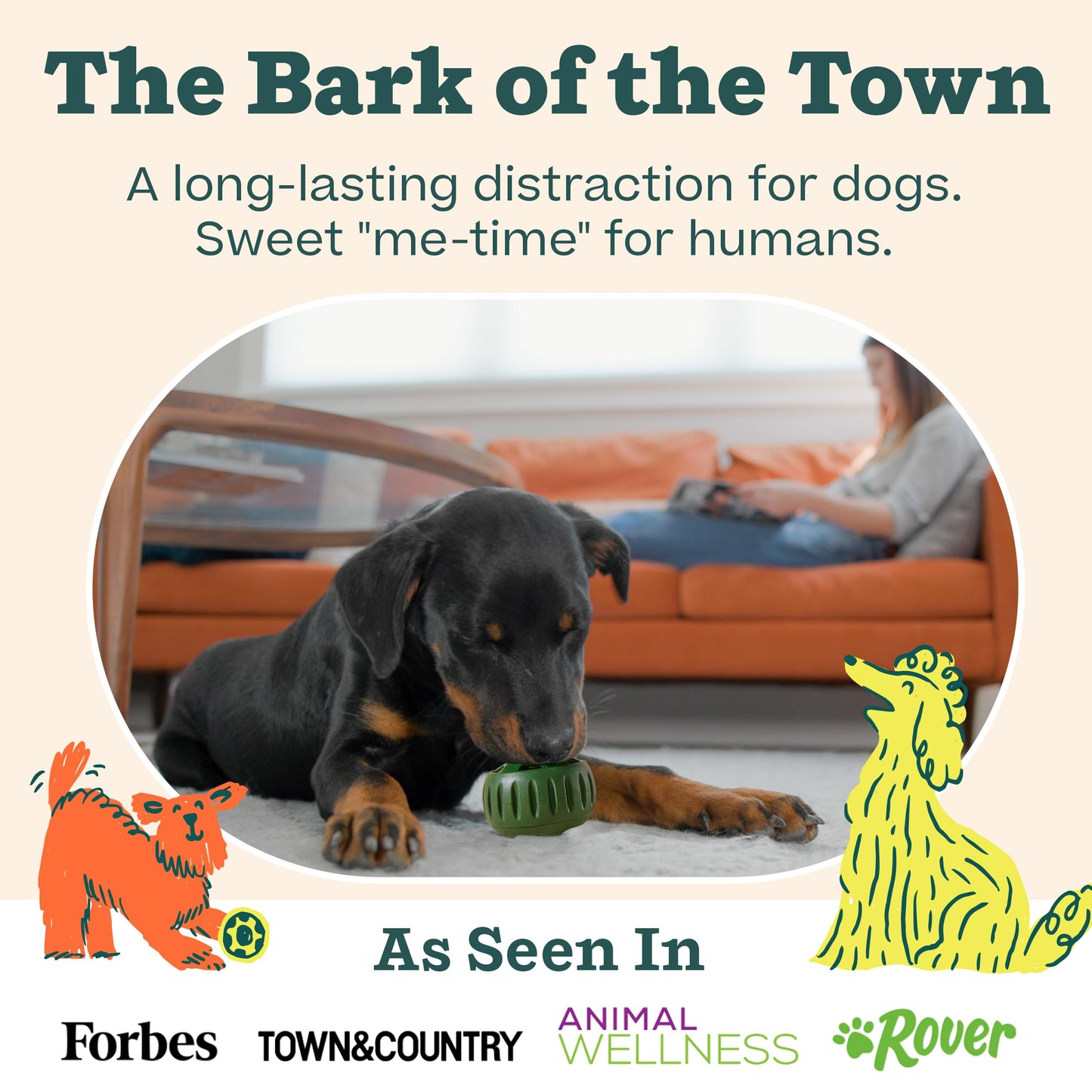 WOOF Starter Pack - Interactive Dog Toys for Boredom - Dog Treat Molds Silicone - Chicken-Flavored Healthy Treats for Dogs - Pupsicle Doggy Enrichment Toy - for Large Pups - 25-75 lbs