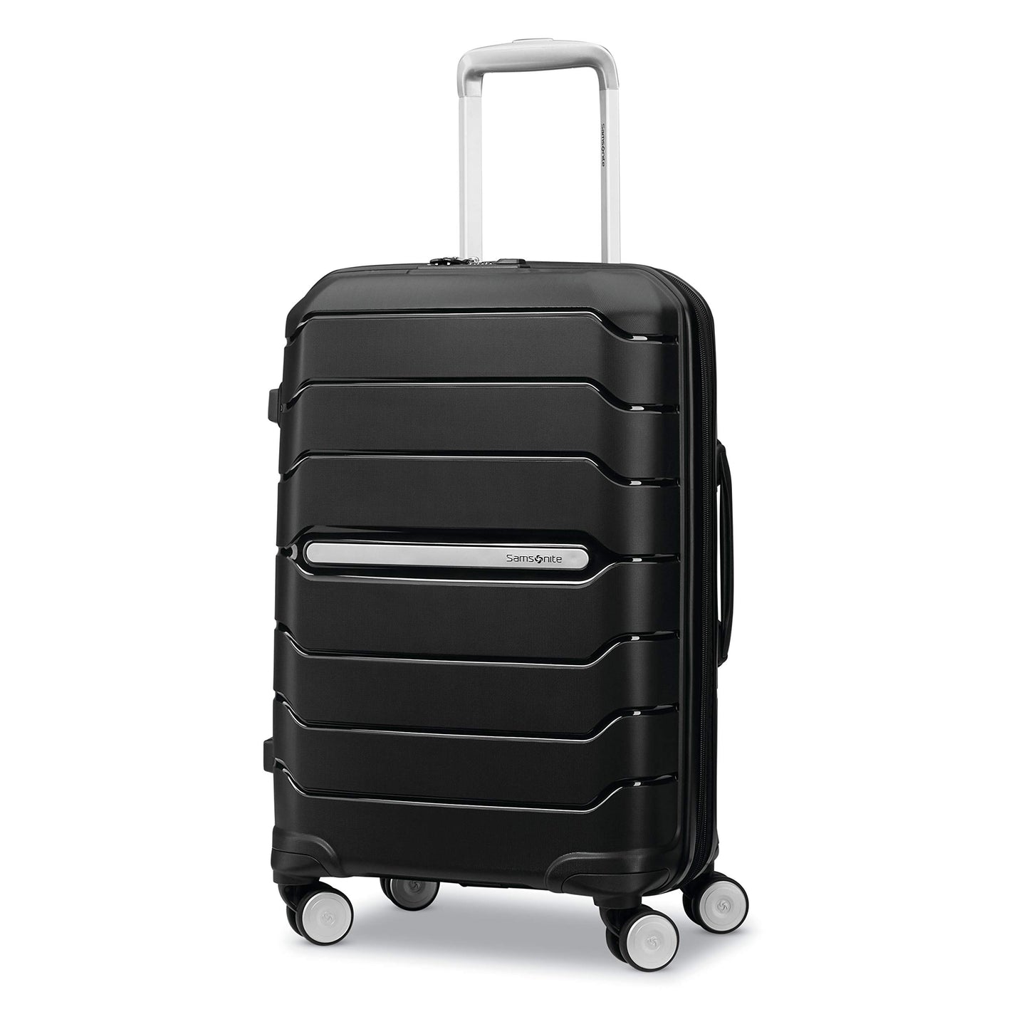 Samsonite Freeform Hardside Carry-On Luggage with Spinner Wheels - Hardshell Suitcase - TSA, Airline-Approved - Expandable Hard Shell, Smooth Rolling Wheels for Lightweight Travel – Black