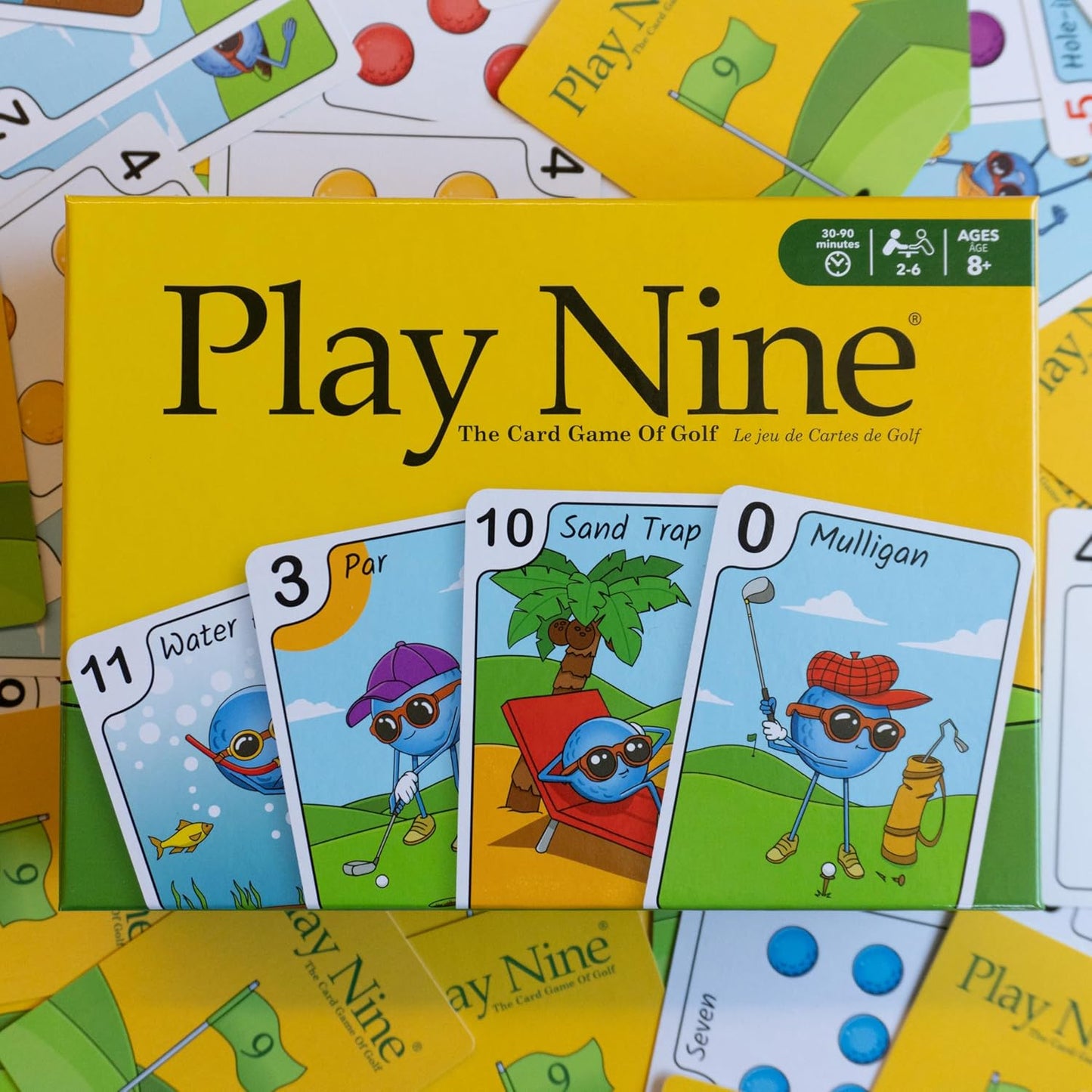 Play Nine – The Card Game of Golf, Ages 8 and Up, Learn to Play in 7 Minutes, 15 Min Gameplay, Fun Travel-Friendly Family Card Game for Kids, Teens & Adults, Great Golf Gift & Game Night Favorite