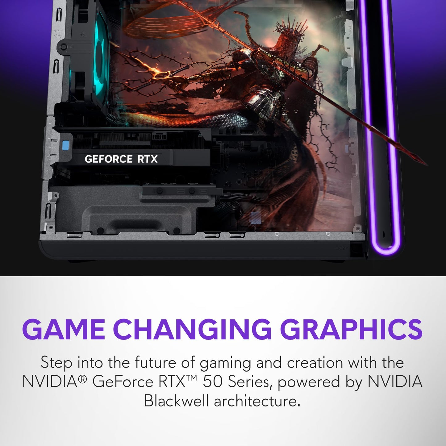 Alienware Aurora Gaming Desktop ACT1250 - Intel Core Ultra 7 265F, 32GB DDR5 RAM, 1TB SSD, NVIDIA GeForce RTX 5070, 1000W Platinum Rated PSU, Windows 11 Home, Clear Panel - Black