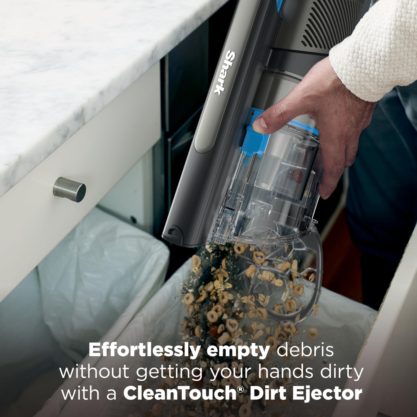 Shark | Pet Cordless Vacuum Cleaner | LED Headlights | Removable Handheld Vacuum for Pet Hair | Crevice Tool & Pet Multi-Tool Included | 40min Runtime | For Carpet & Hard Floors | Grey | IX141