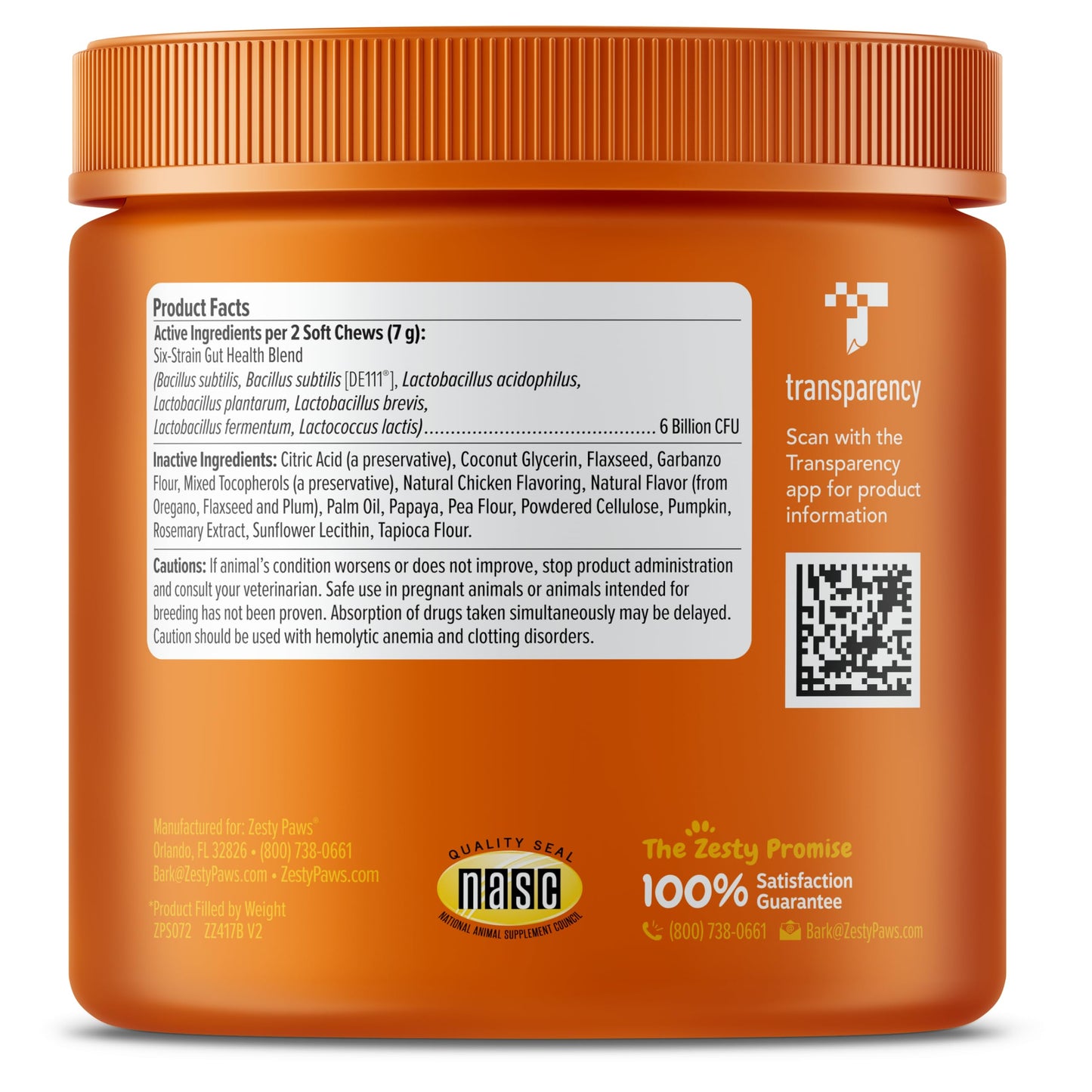 Zesty Paws Probiotics for Dogs - Digestive Enzymes for Gut Flora, Digestive Health, Diarrhea & Bowel Support - Clinically Studied DE111 - Dog Supplement Soft Chew for Pet Immune System - Pumpkin