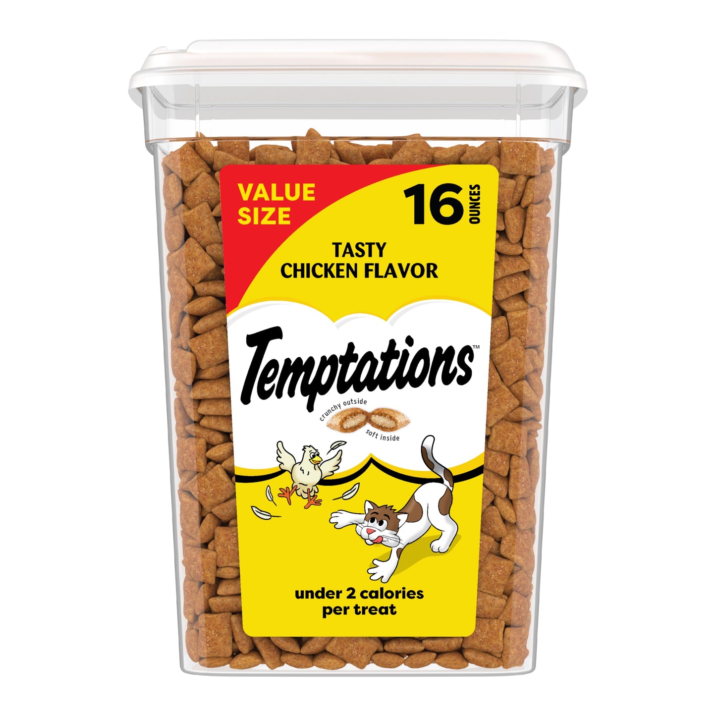 Temptations Classic Crunchy and Soft Cat Treats Tasty Chicken Flavor, 30 oz. Tub