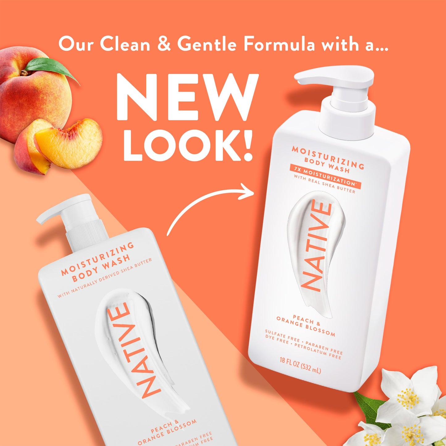 Native Moisturizing Body Wash Contains Naturally Derived Ingredients | for Women & Men, Sulfate, Paraben, & Dye Free Leaving Skin Soft & Hydrated | Cocoa Butter & Vanilla 18 oz