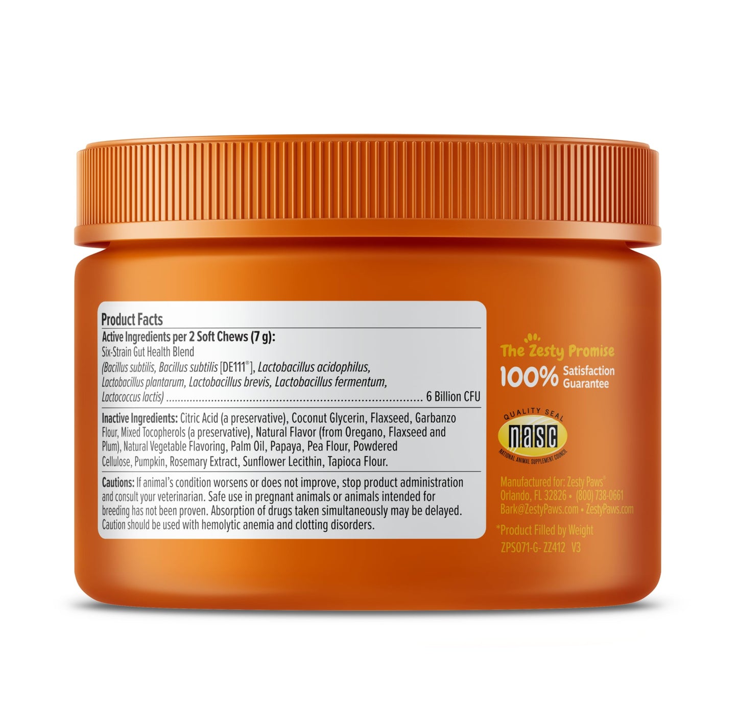 Zesty Paws Probiotics for Dogs - Digestive Enzymes for Gut Flora, Digestive Health, Diarrhea & Bowel Support - Clinically Studied DE111 - Dog Supplement Soft Chew for Pet Immune System - Pumpkin