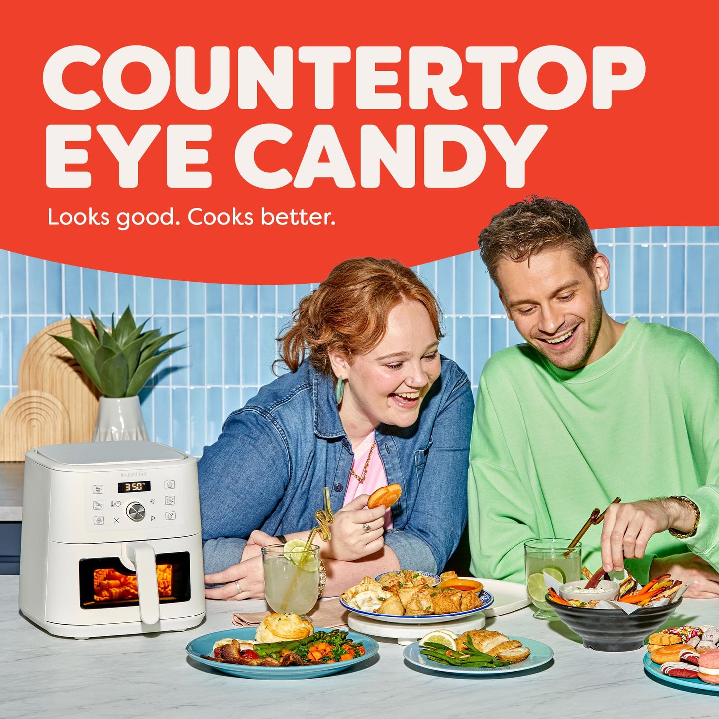 Instant Pot 4Qt VORTEX 6-in-1 Mini Air Fryer, Custom Program Options, Air Fry, Broil, Roast, Dehydrate, Bake, Reheat, Black, 4 Quarts