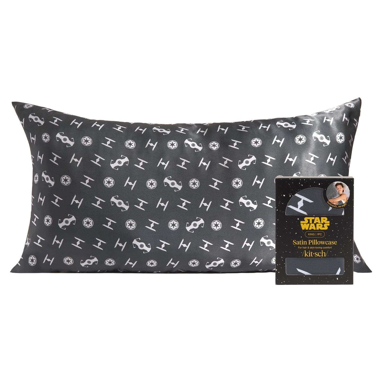 Kitsch x Elf North Pole - Satin Pillowcase with Zipper for Hair & Skin – Softer Than Silk, Cooling Pillow case, Wrinkle-Free, Machine Washable, Queen/Standard (19x26)