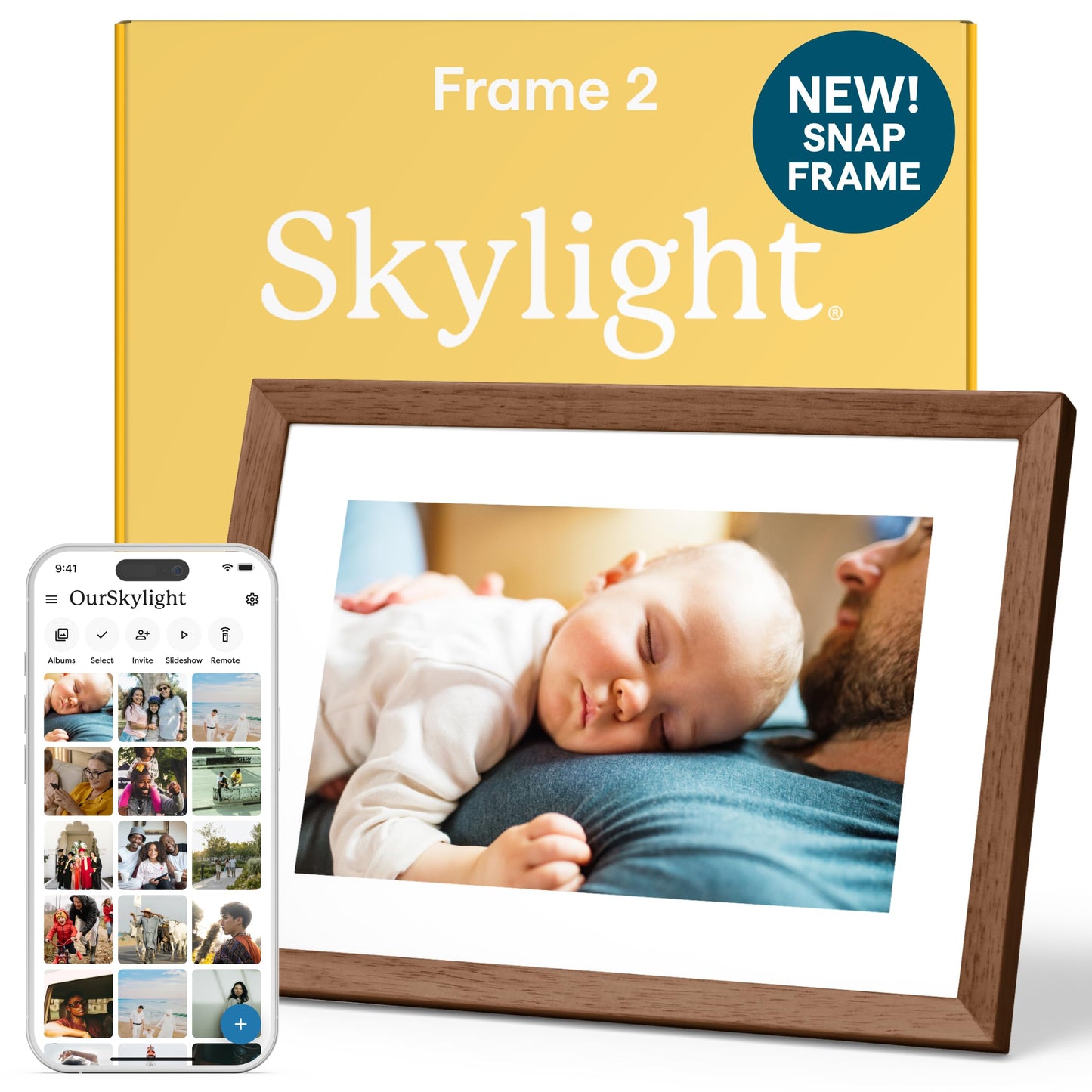Skylight Frame – WiFi Digital Picture Frame Customer Support, Touch Screen Digital Photo Frame with Easy Setup, Photo Gifts for Parents and Grandparents - 10 Inch Black