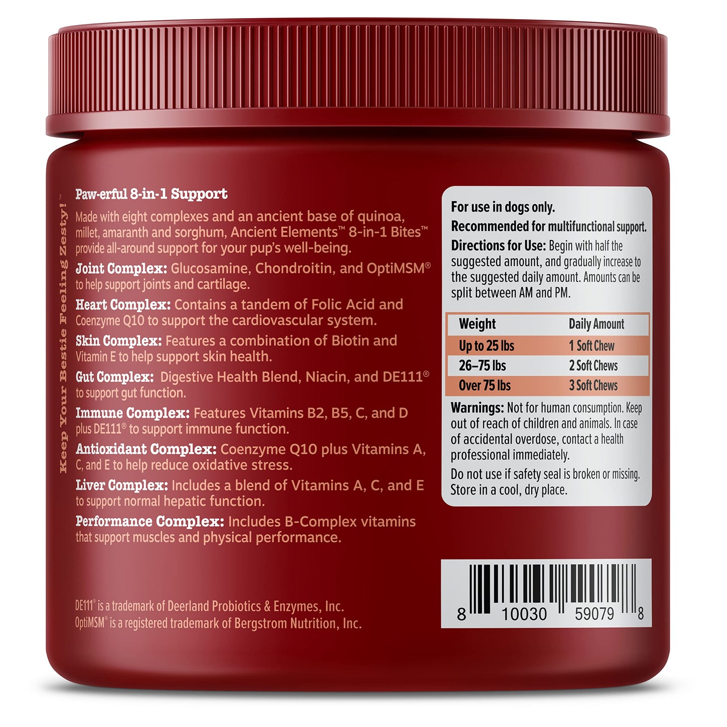 Zesty Paws Dog Multivitamin, Chewable Dog Vitamins and Supplements for Hip & Joints, Skin & Coat, Omega 3 Fish Oil for Dogs- Senior & Puppy Multivitamin- Chicken- 90ct