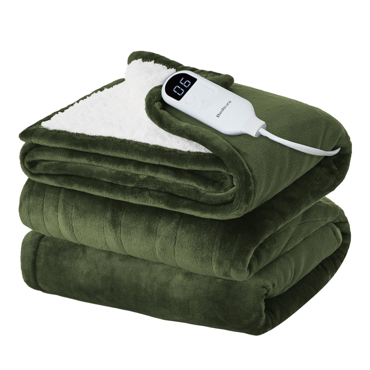 Bedsure Electric Blanket King Size - Dual Control Heated Weighted Blanket King with 10 Heat Settings, Fast Heating with 10 Time Settings (100x90 inches, Ivory)