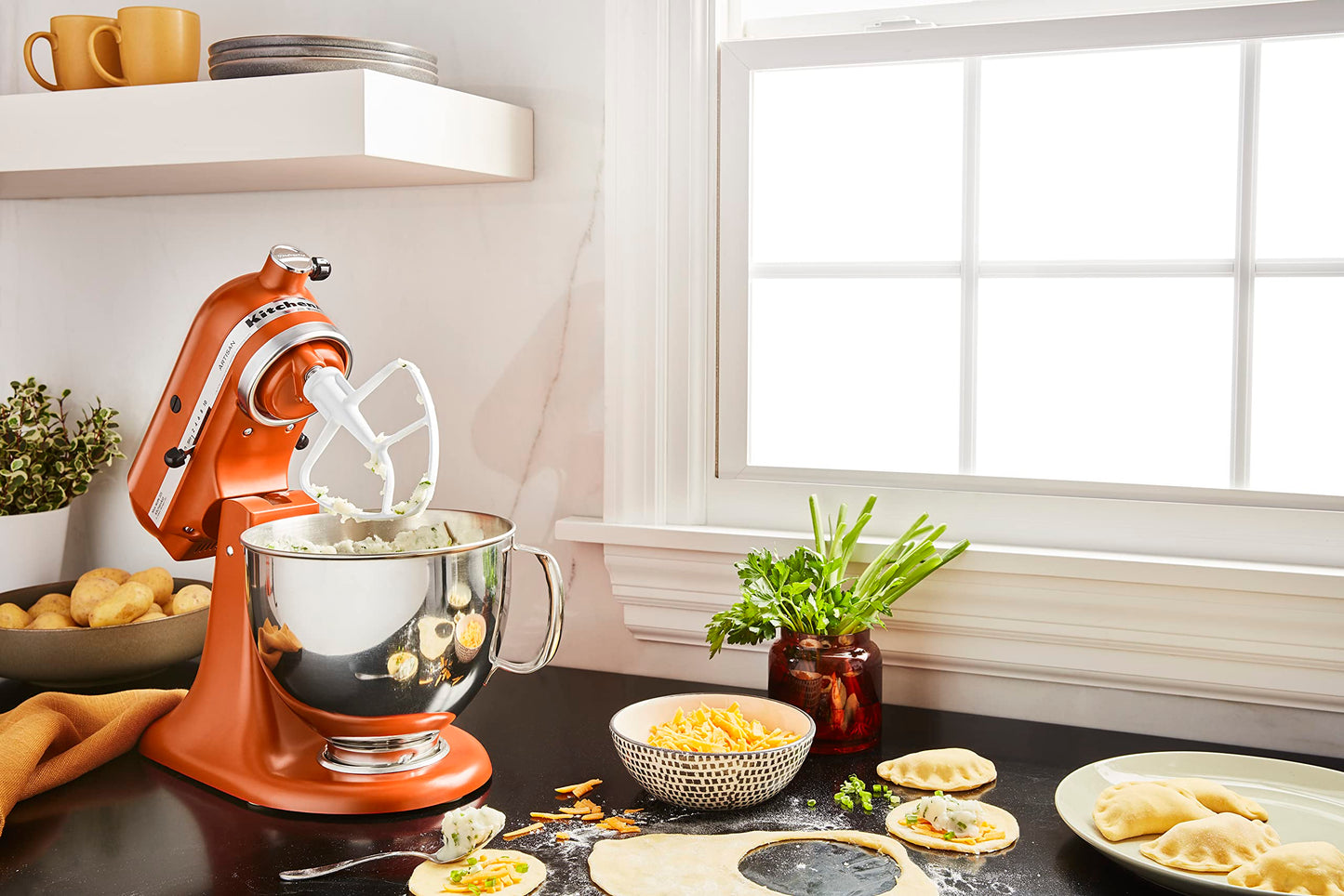 KitchenAid Artisan Series 5 Quart Tilt Head Stand Mixer with Pouring Shield KSM150PS, Dried Rose