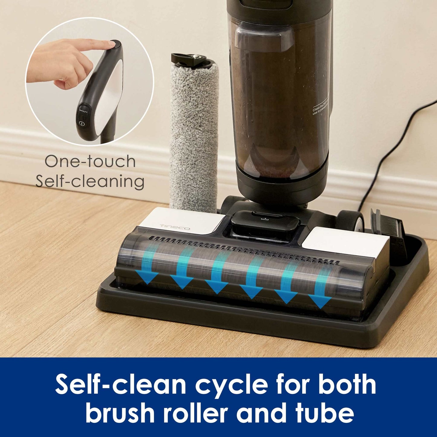Tineco iFLOOR 3 Breeze Complete Wet Dry Vacuum Cordless Floor Cleaner and Mop One-Step Cleaning for Hard Floors