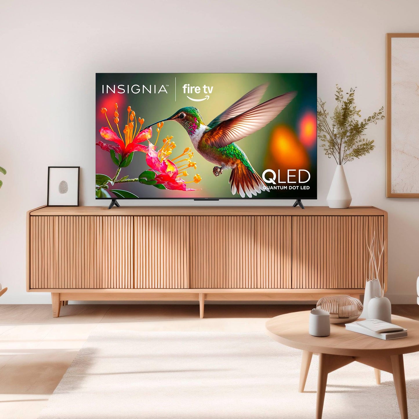 INSIGNIA 75-inch Class QF Series LED 4K UHD QLED Smart Fire TV with Alexa Voice Remote (NS75-UQFL26)