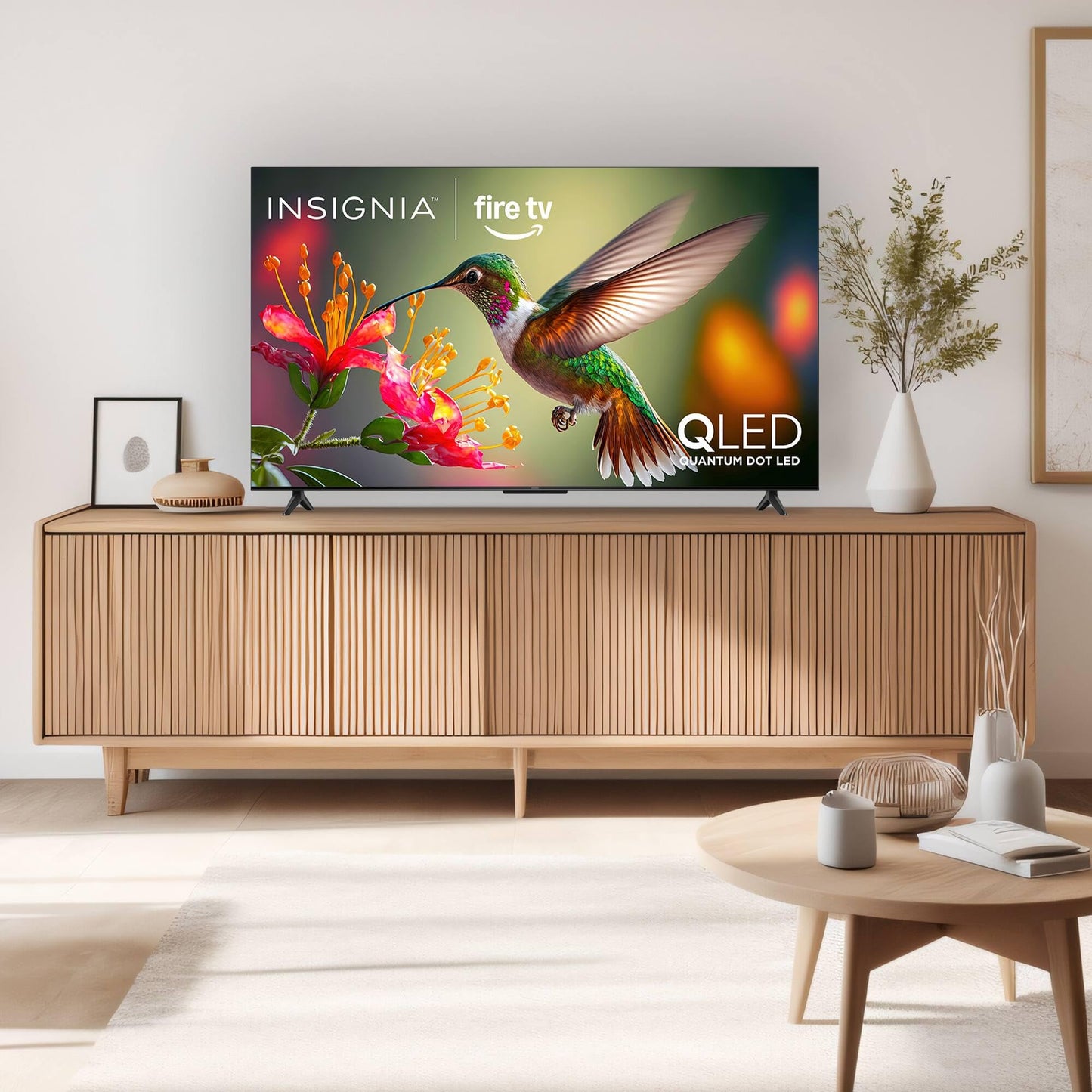 INSIGNIA 75-inch Class QF Series LED 4K UHD QLED Smart Fire TV with Alexa Voice Remote (NS75-UQFL26)