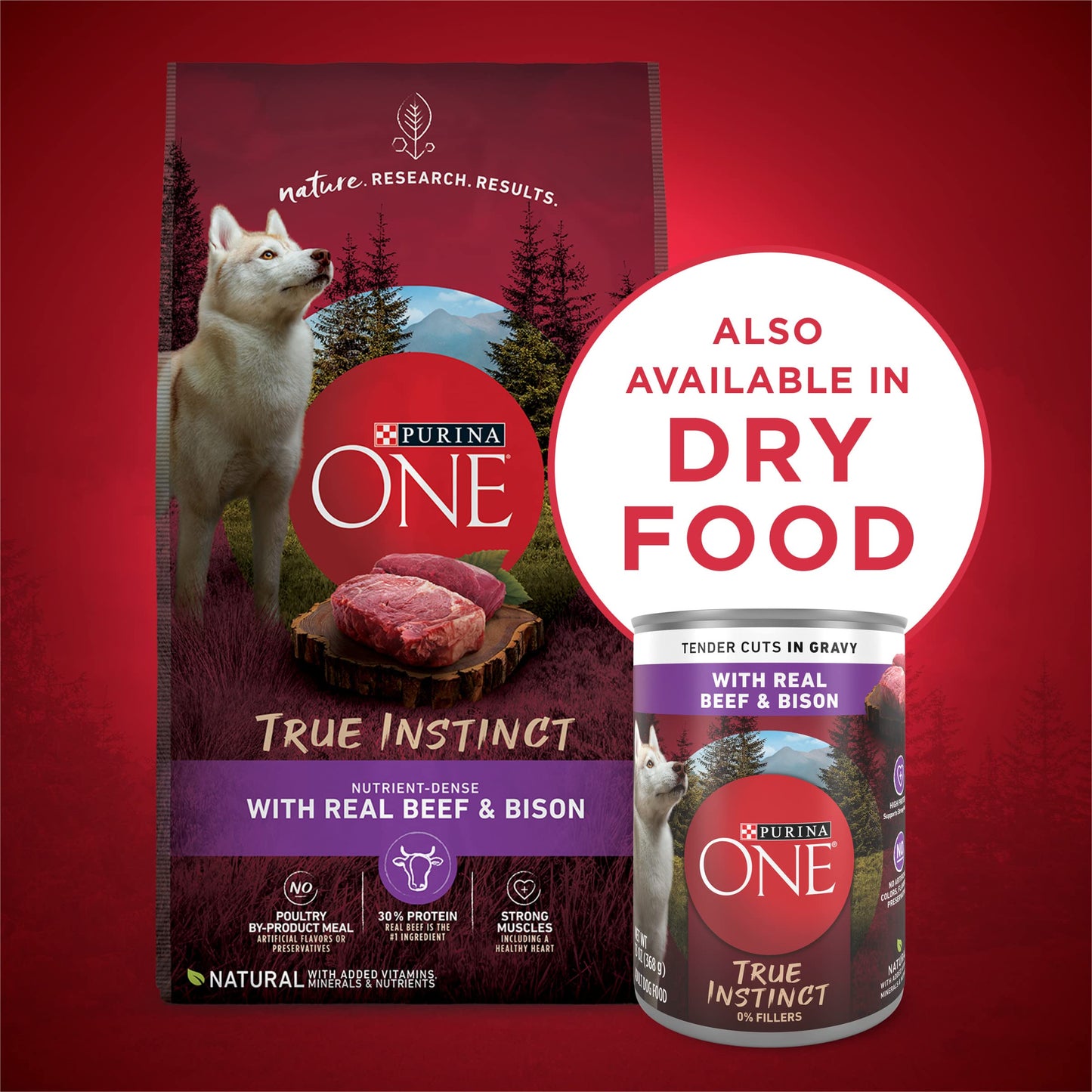 Purina ONE Classic Ground Chicken and Brown Rice, and Beef and Brown Rice Entrees Wet Dog Food Variety Pack - (Pack of 6) 13 oz. Cans
