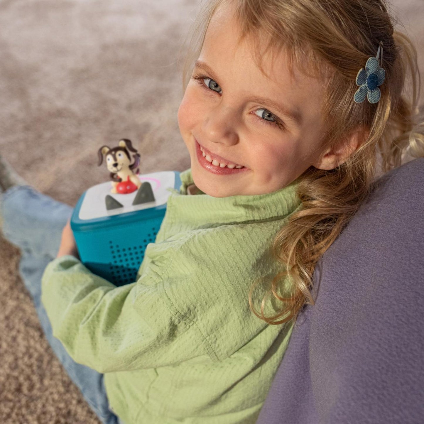 Toniebox 2 Audio Player Starter Set for Kids 1+ with Playtime Puppy - Sunset Red