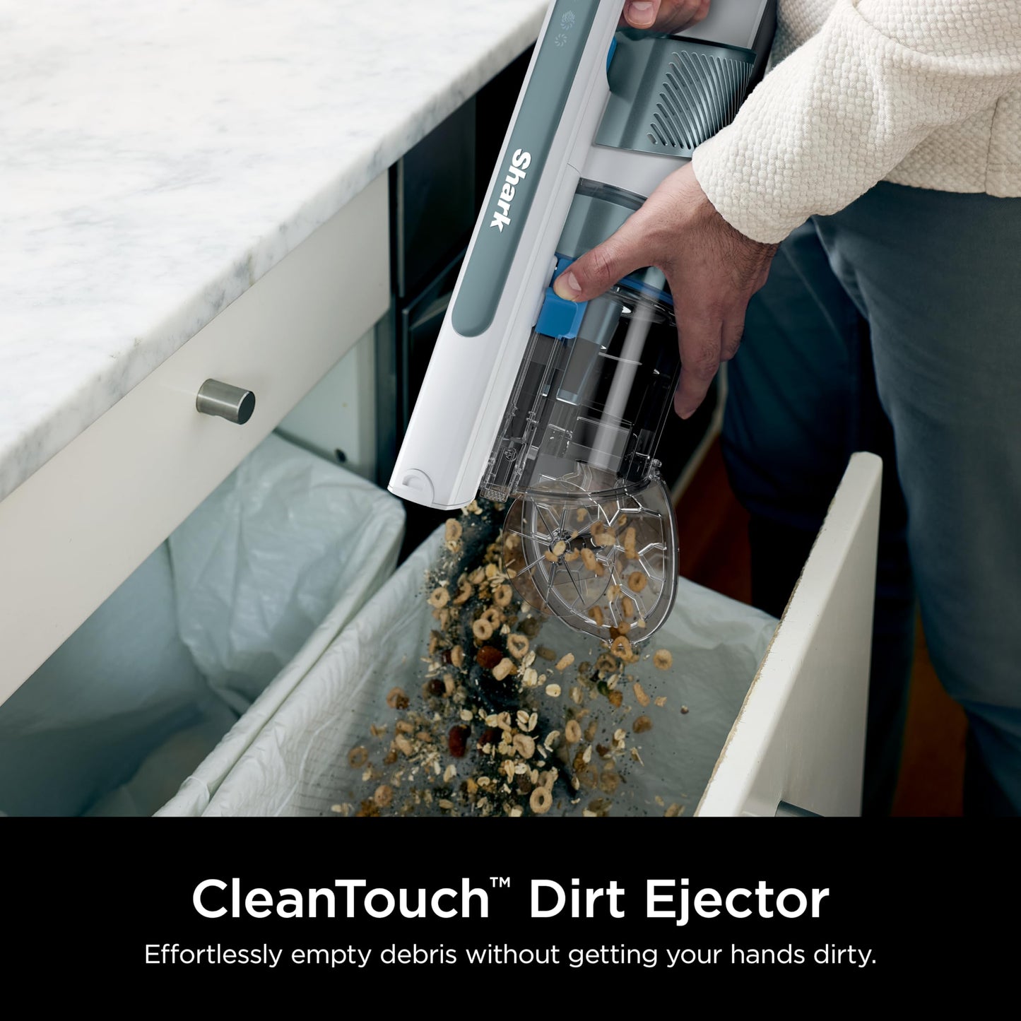 Shark | Pet Cordless Vacuum Cleaner | LED Headlights | Removable Handheld Vacuum for Pet Hair | Crevice Tool & Pet Multi-Tool Included | 40min Runtime | For Carpet & Hard Floors | Grey | IX141