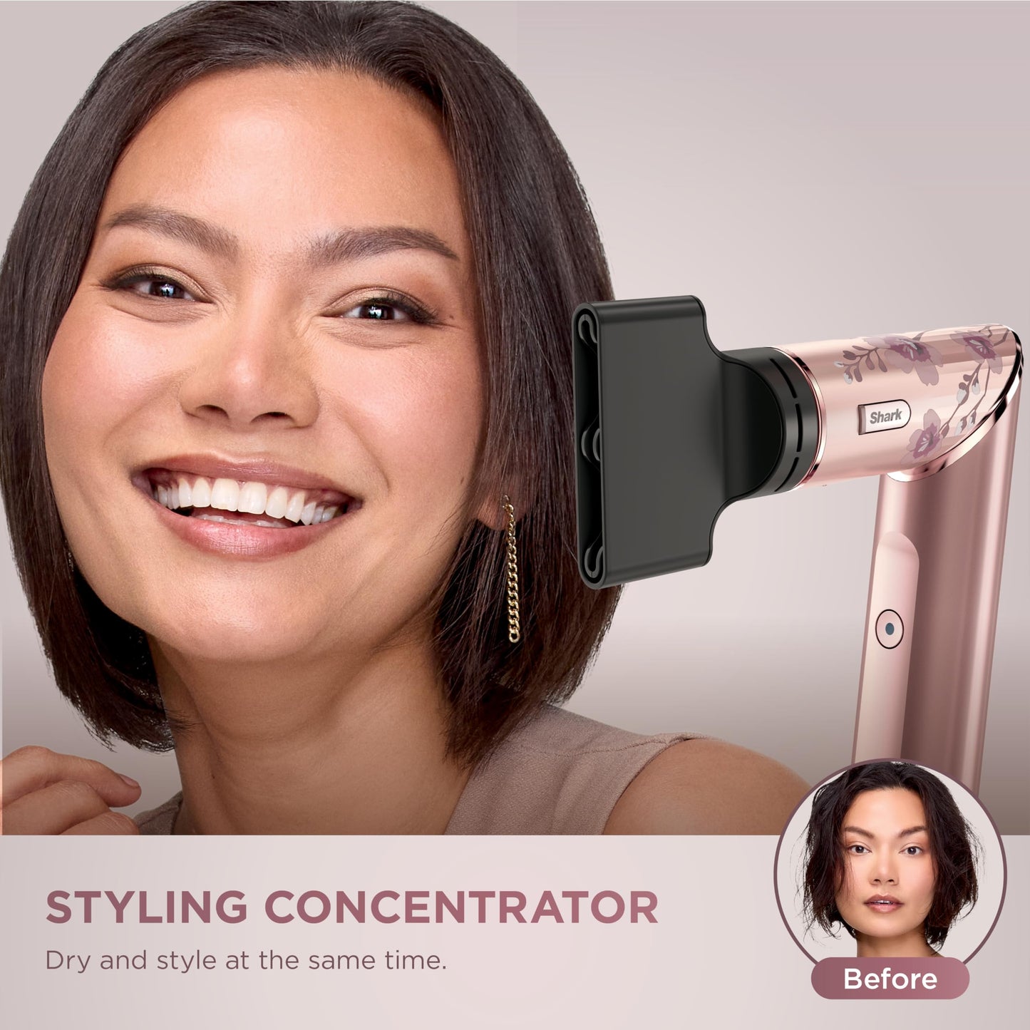Shark FlexStyle Air Styling & Drying System, Powerful Hair Dryer Brush & Multi-Styler with Auto-Wrap Curlers, Diffuser, Paddle Brush, Round Brush, Concentrator Attachment, Black Cherry, HD457CR