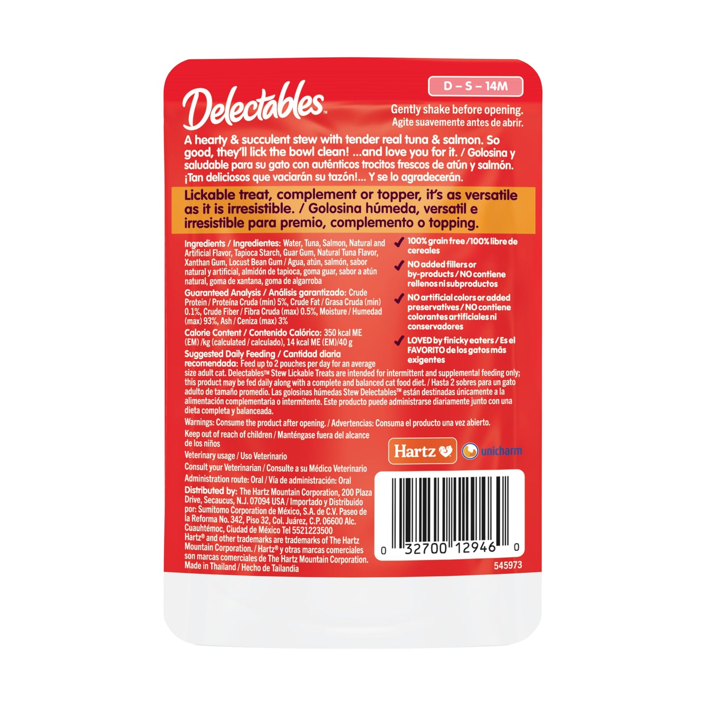 Hartz Delectables Stew Lickable Wet Cat Treats for Adult & Senior Cats, Variety Pack, 1.4 Ounce (Pack of 12)