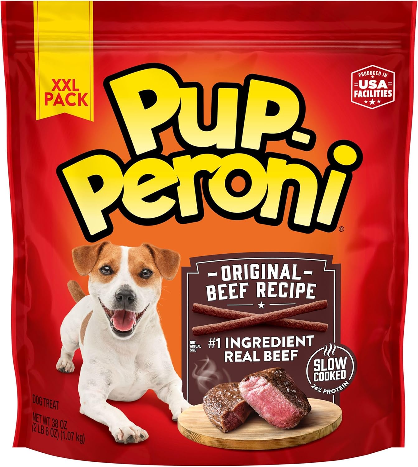 Pup-Peroni Dog Treats, Original Beef Flavor, 38 Ounce, Made with Real Beef