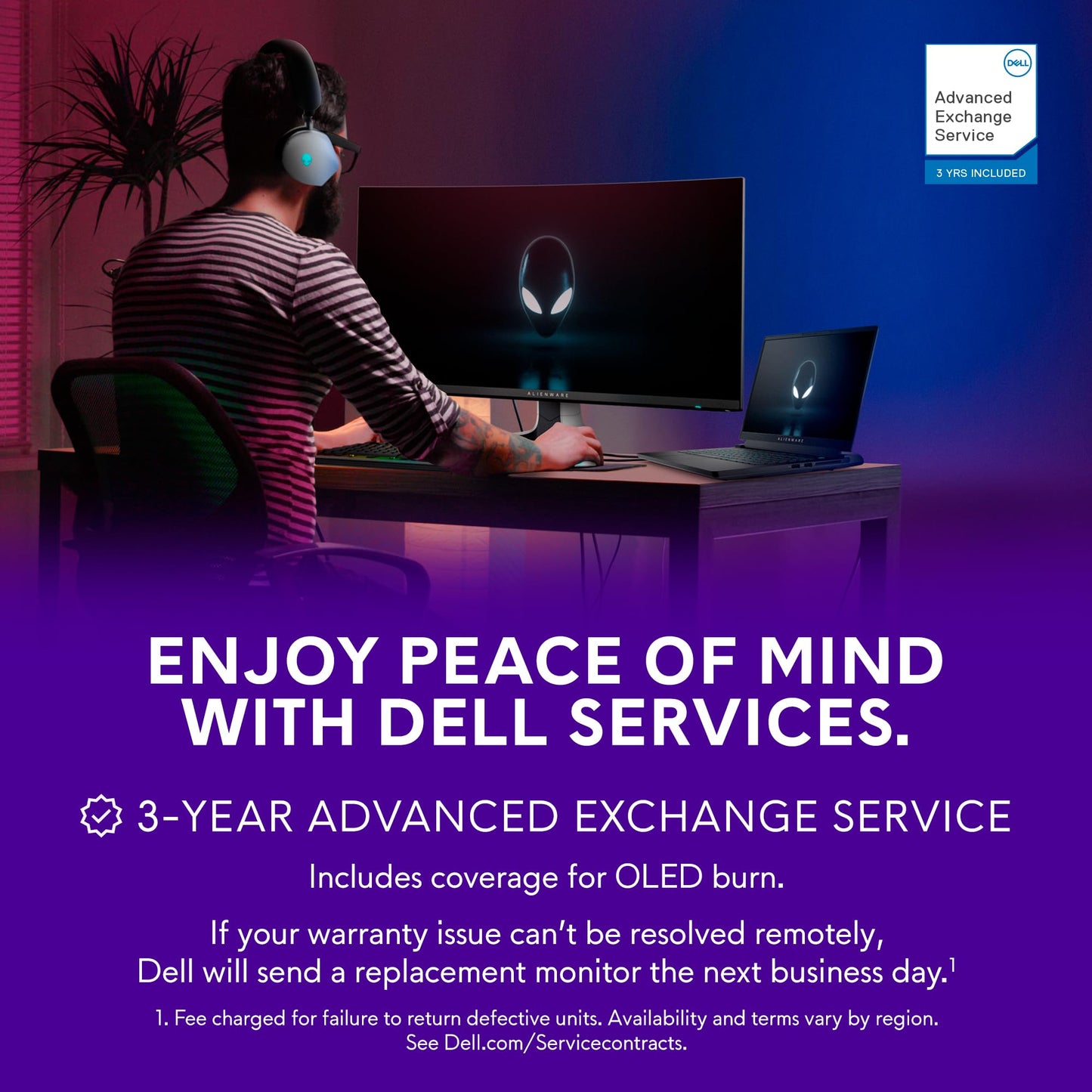 Alienware AW3423DWF Curved QD-OLED Gaming Monitor - 34-inch Quantum Dot OLED 0.1Ms 165Hz 21:9 Curved Display, 99.3% DCI-P3 Color Gamut, VESA DisplayHDR True Black 400, AMD FreeSync Premium Pro - Black