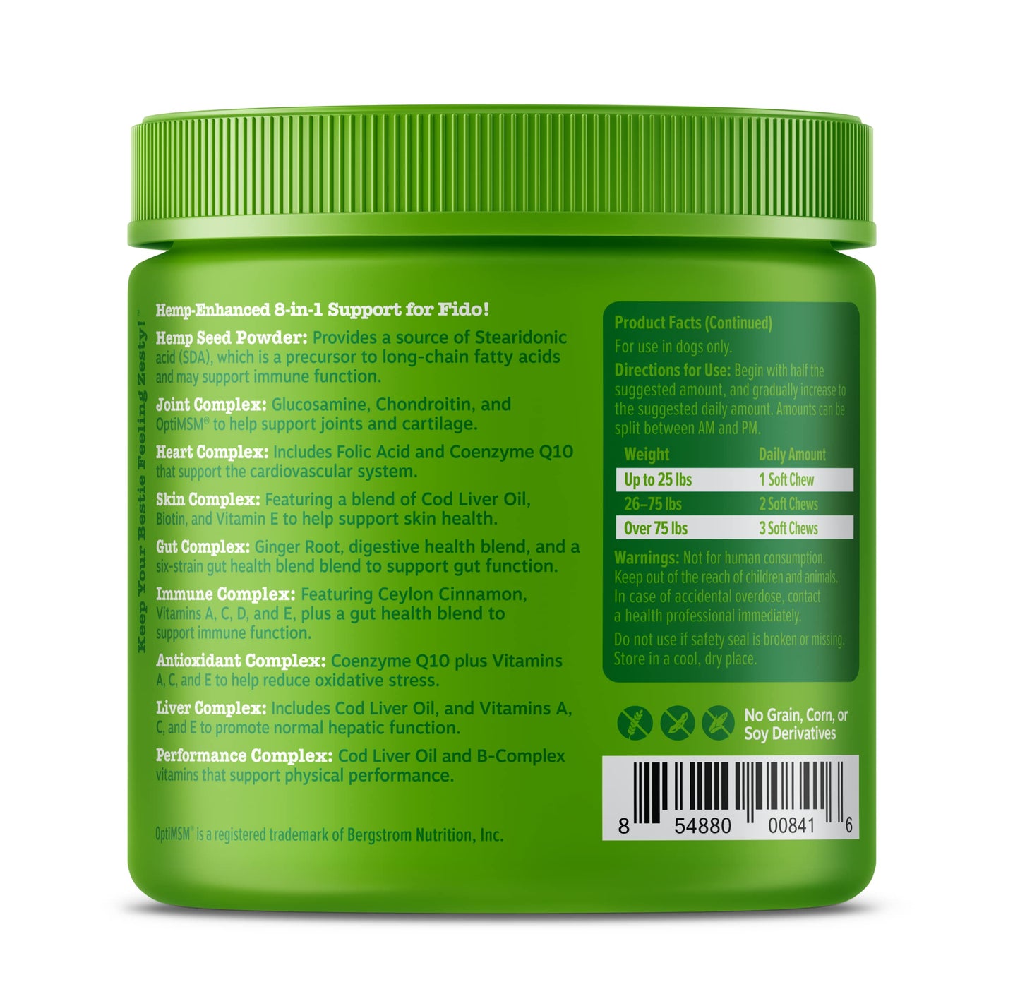 Zesty Paws Dog Multivitamin, Chewable Dog Vitamins and Supplements for Hip & Joints, Skin & Coat, Omega 3 Fish Oil for Dogs- Senior & Puppy Multivitamin- Chicken- 90ct