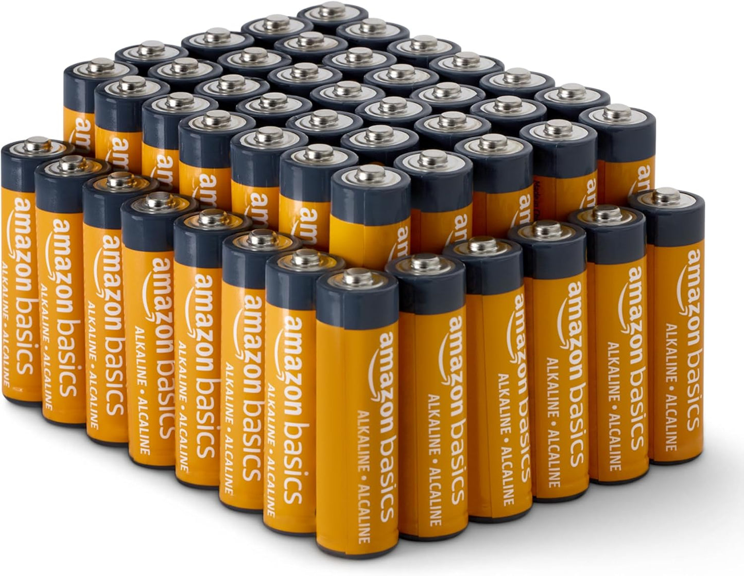 Amazon Basics 100-Pack AA Alkaline High-Performance Batteries, 1.5 Volt, 10-Year Shelf Life