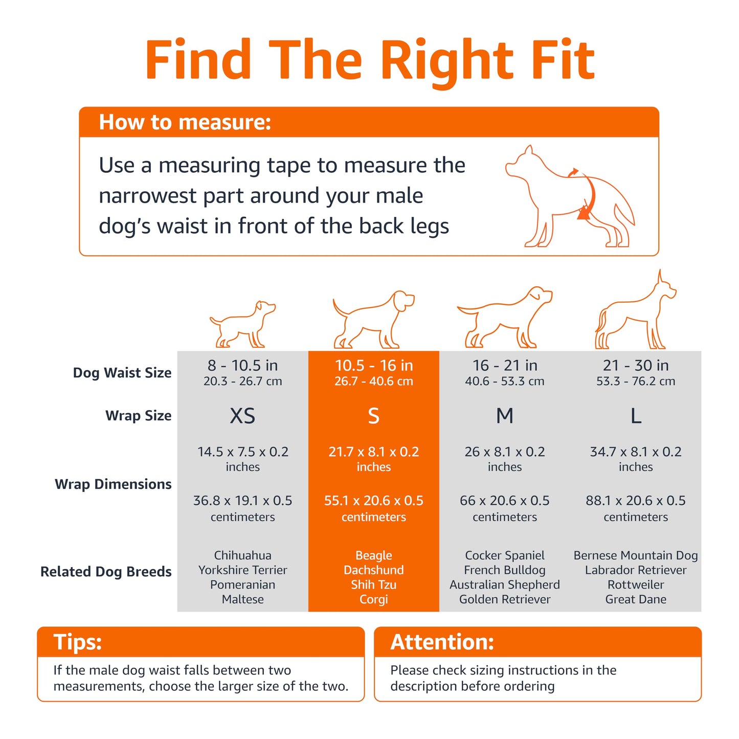 Amazon Basics Male Dog Diapers, 30 Count, Small, Ultra Absorbent Disposable Wrap with Secure Fit, Leakproof and Comfortable