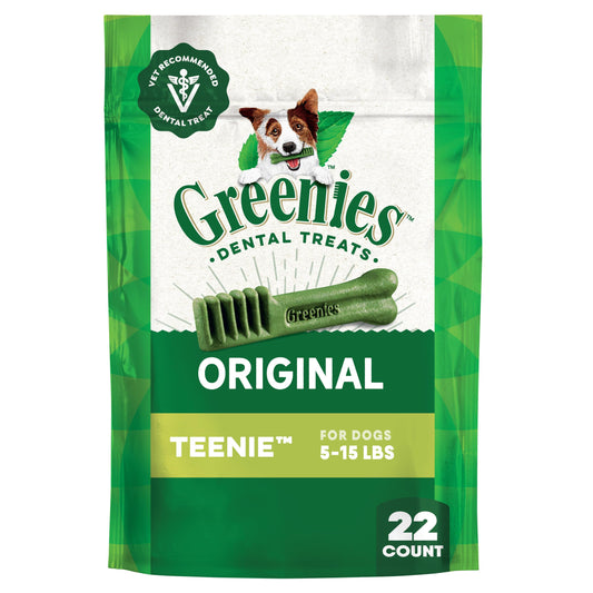 Greenies Veterinarian-Recommended Natural Dental Dog Treats Regular Size, Original Flavor, 36 oz. Pack, 130 Count