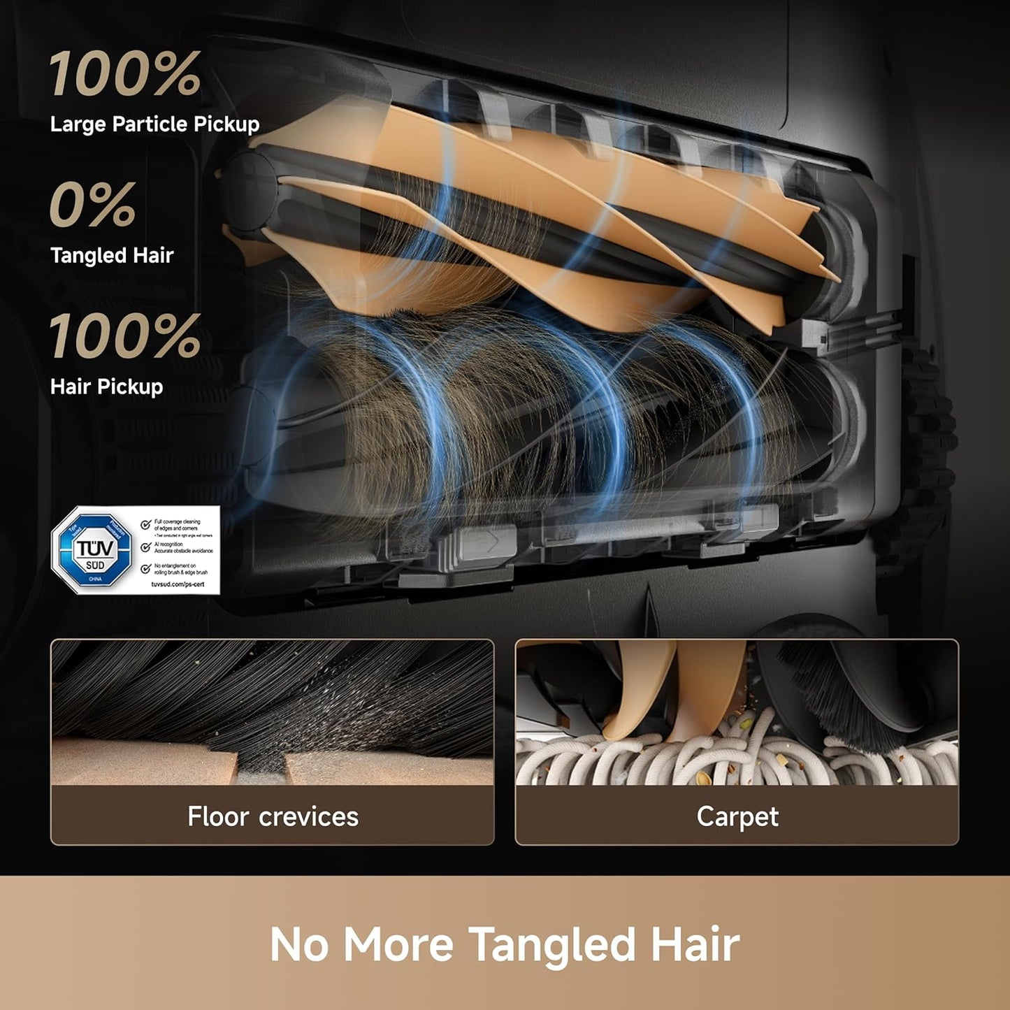 DREAME X50 Ultra Robot Vacuum and Mop with Auto-Empty and Mop Self-Cleaning, 20,000Pa Suction, Obstacle Avoidance and 360° Navigation, Corner to Edge Deep Cleaning, Detangling Brush